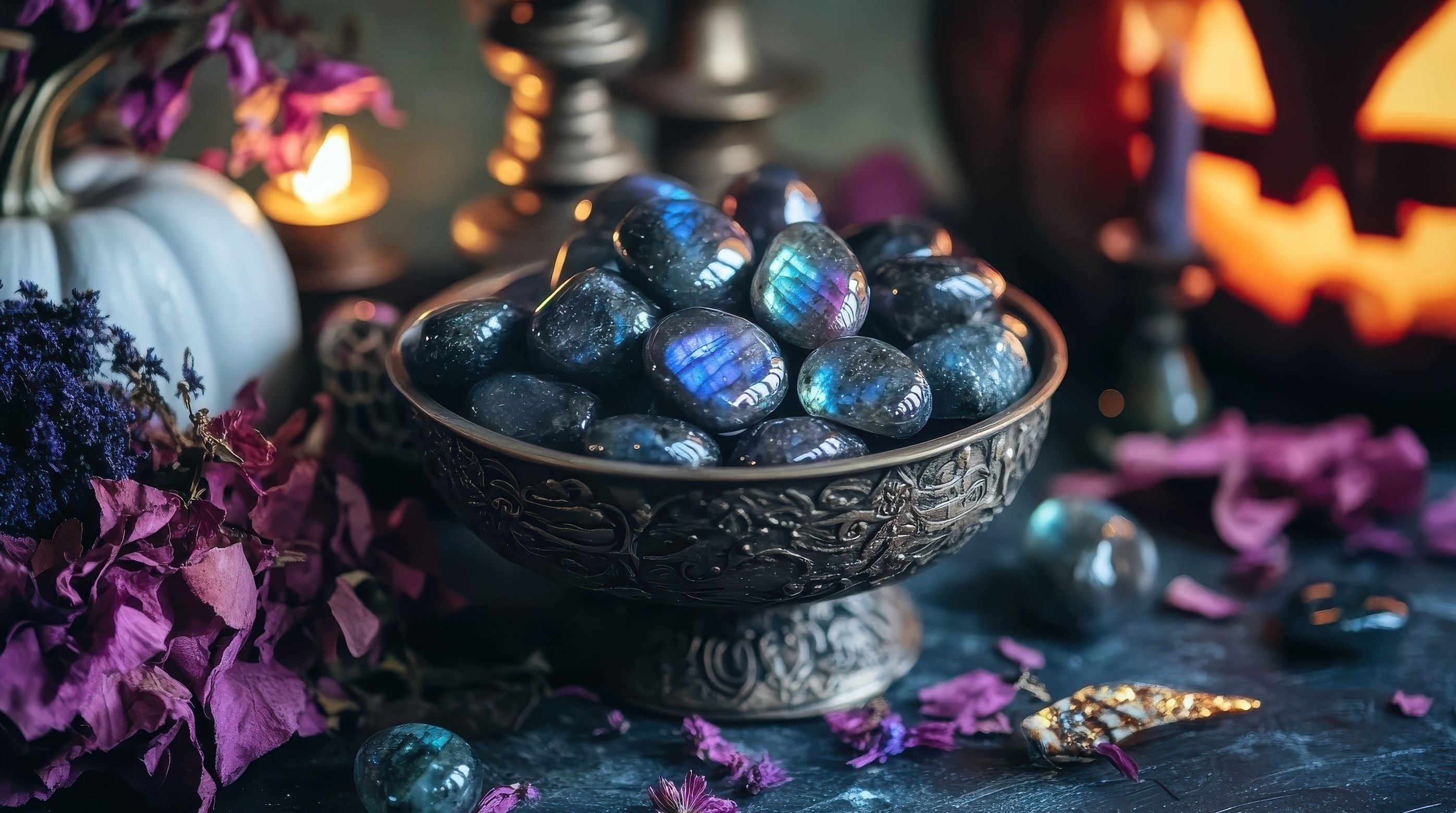 Crystals for Halloween - Mooncat Crystals