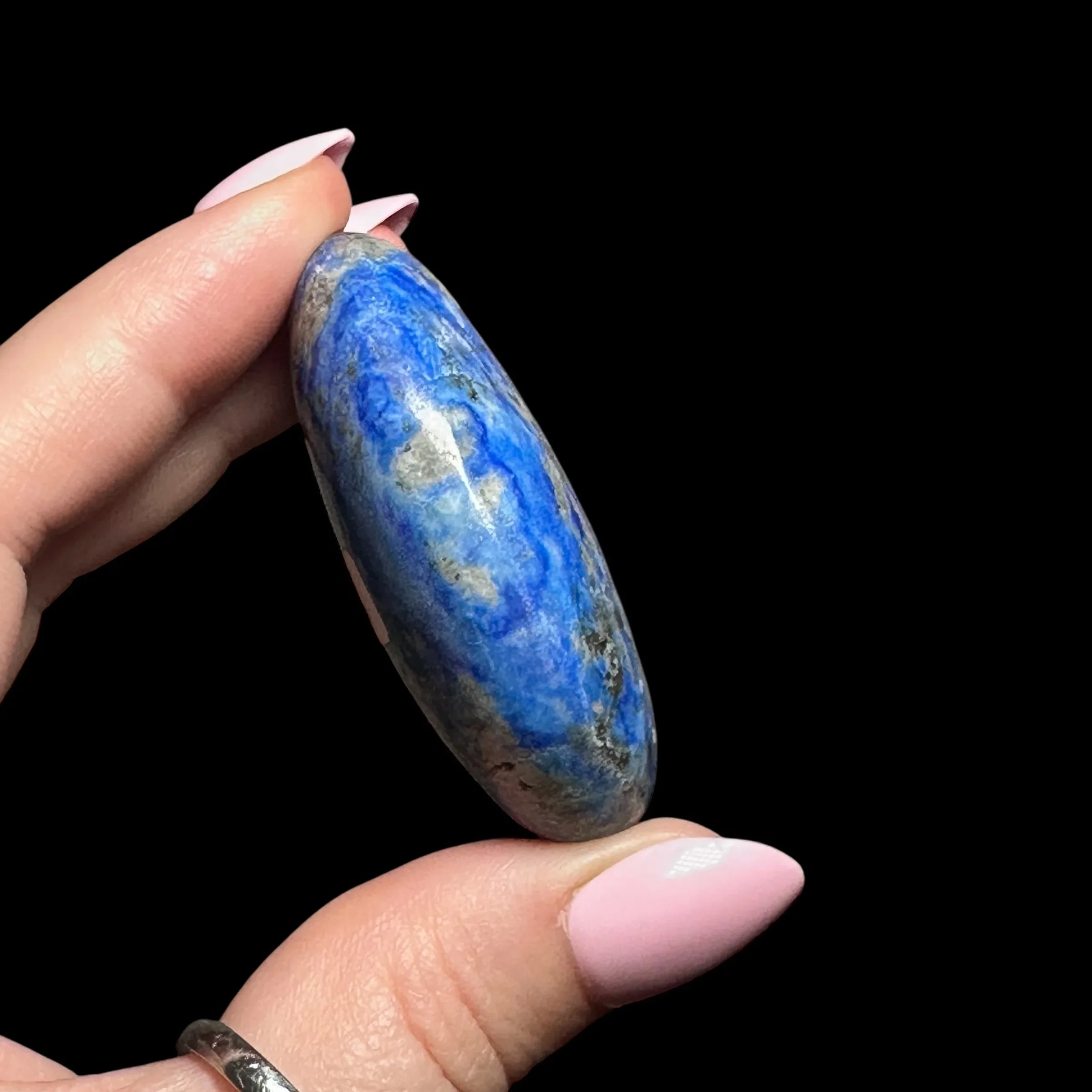 Lapis Lazuli Palm Stone | Stock A - Mooncat Crystals
