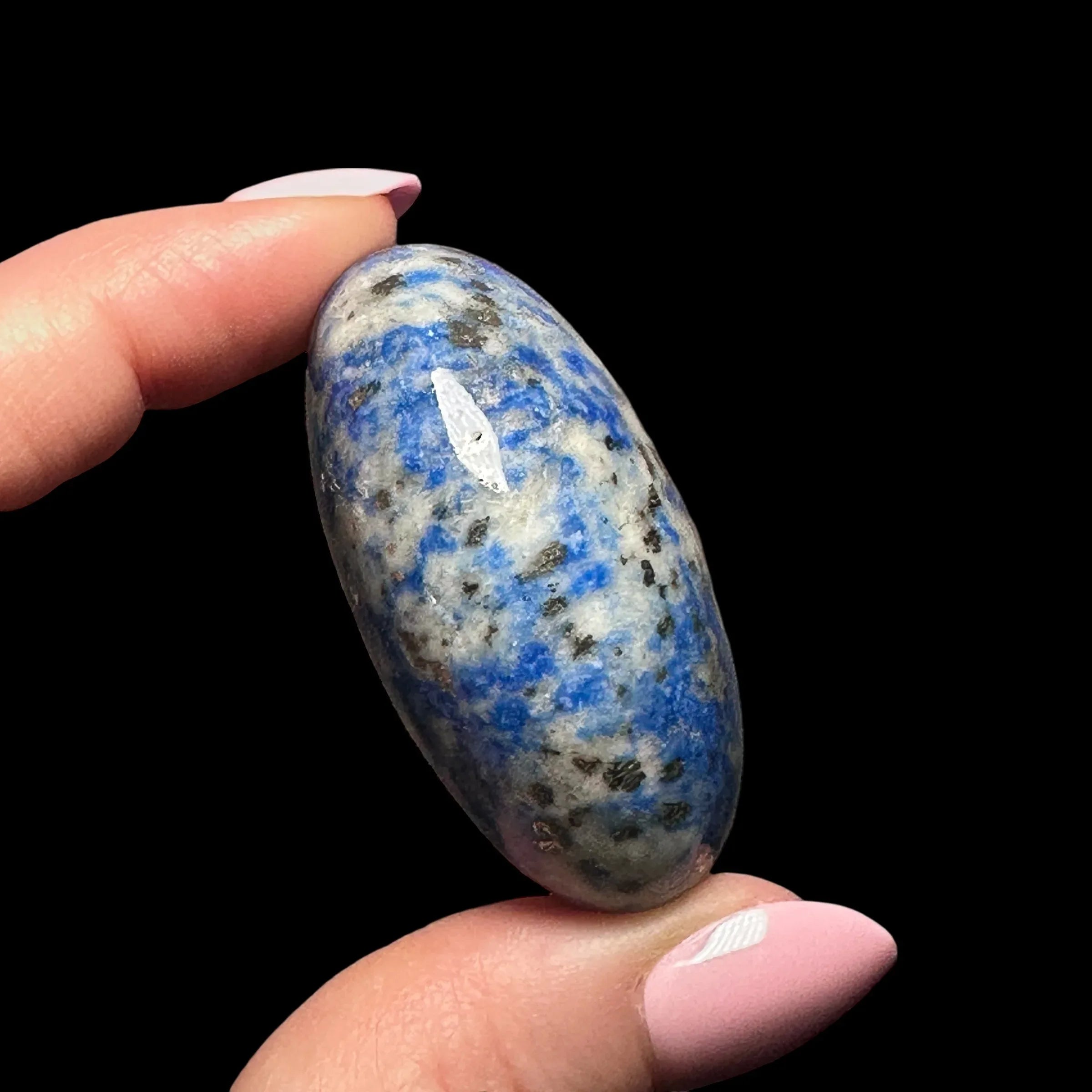 Lapis Lazuli Palm Stone | Stock C - Mooncat Crystals