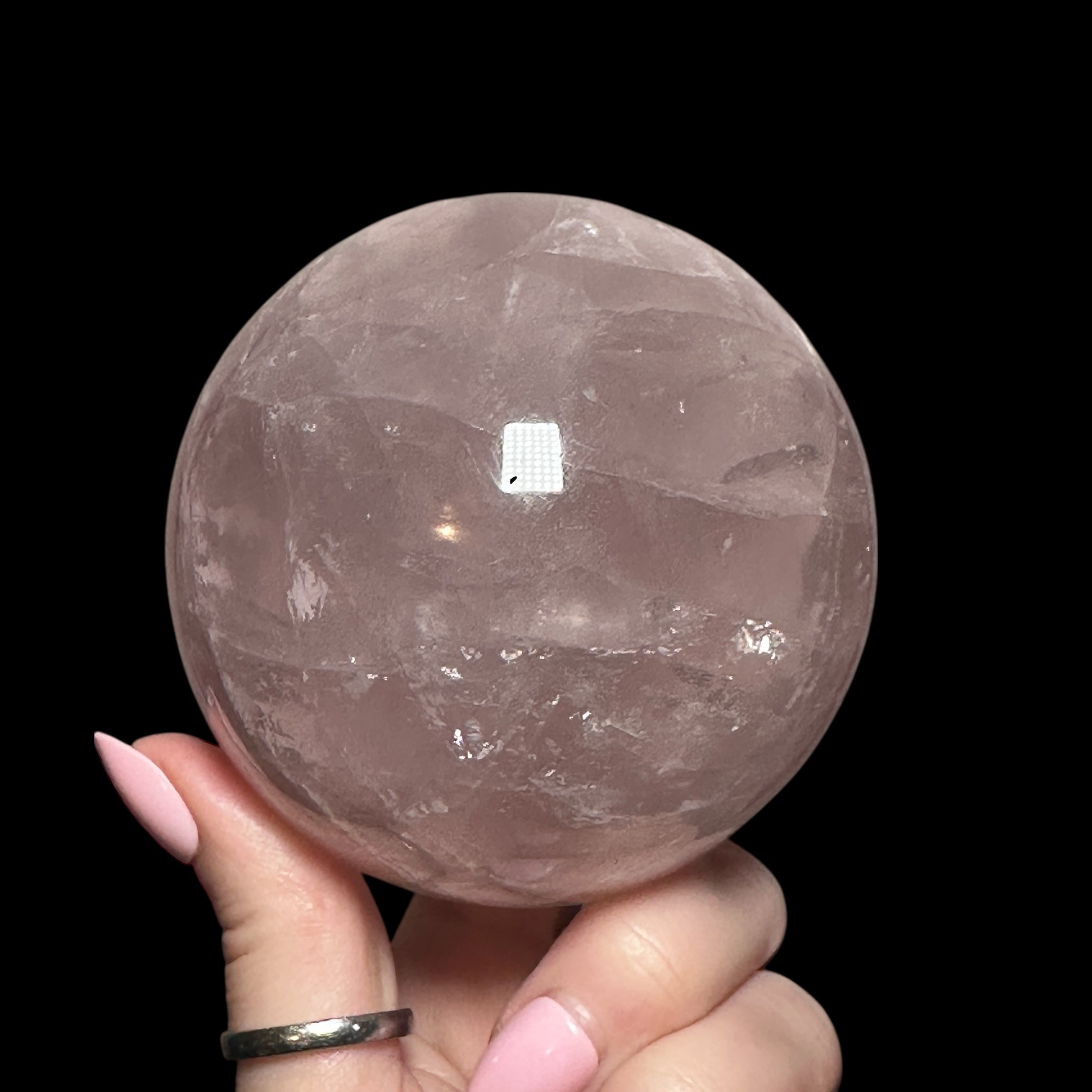 Star Rose Quartz Sphere | Stock B