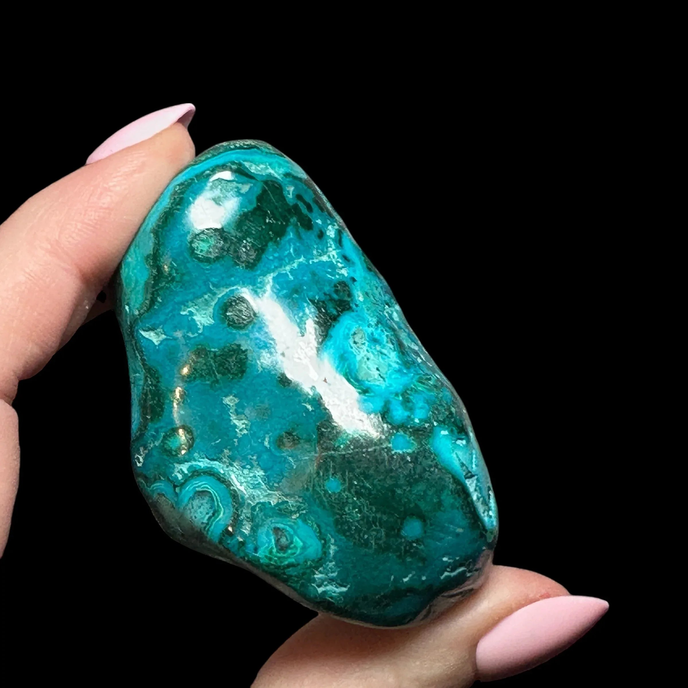 Chrysocolla, Malachite, & Shattuckite - Mooncat Crystals