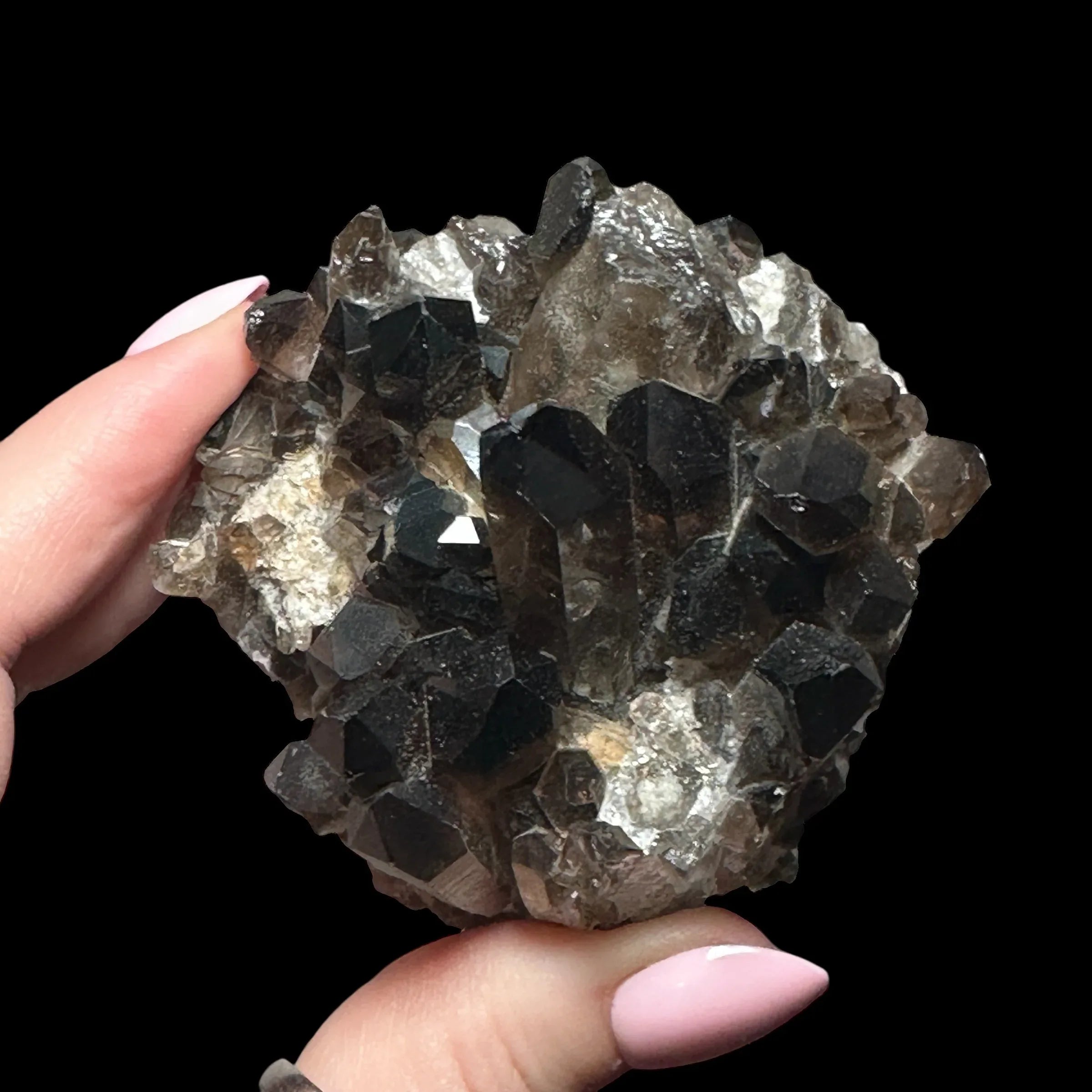 Dark Smoky Quartz Cluster - Mooncat Crystals