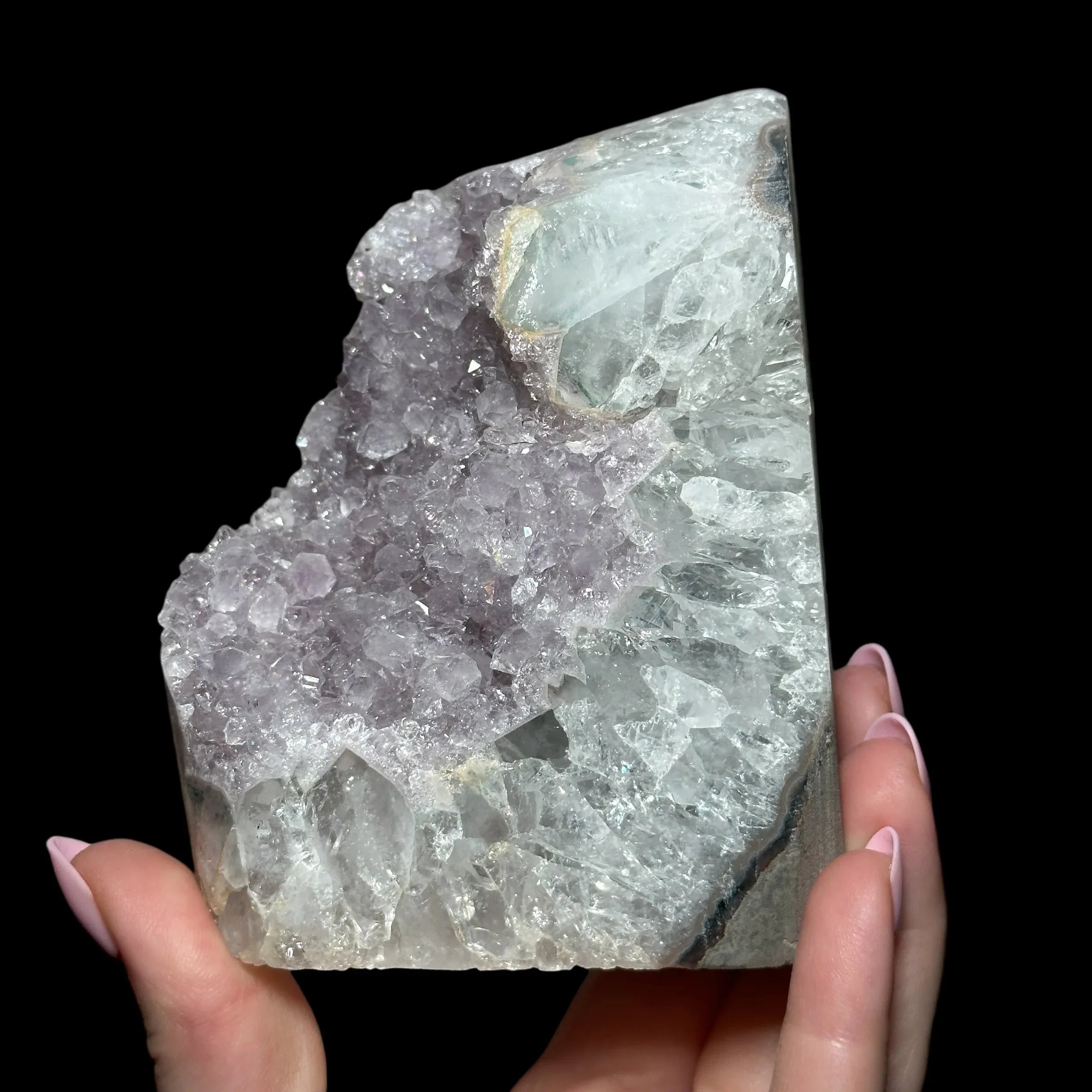 Lavender Amethyst Geode - Polished Sides - Mooncat Crystals