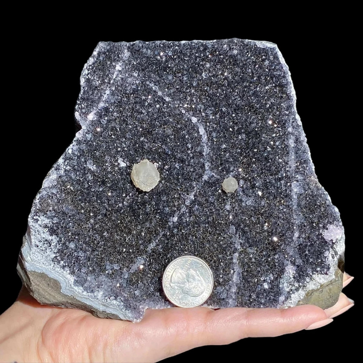 GROUNDING + ELEVATING:: Black Amethyst Geode | Stock K