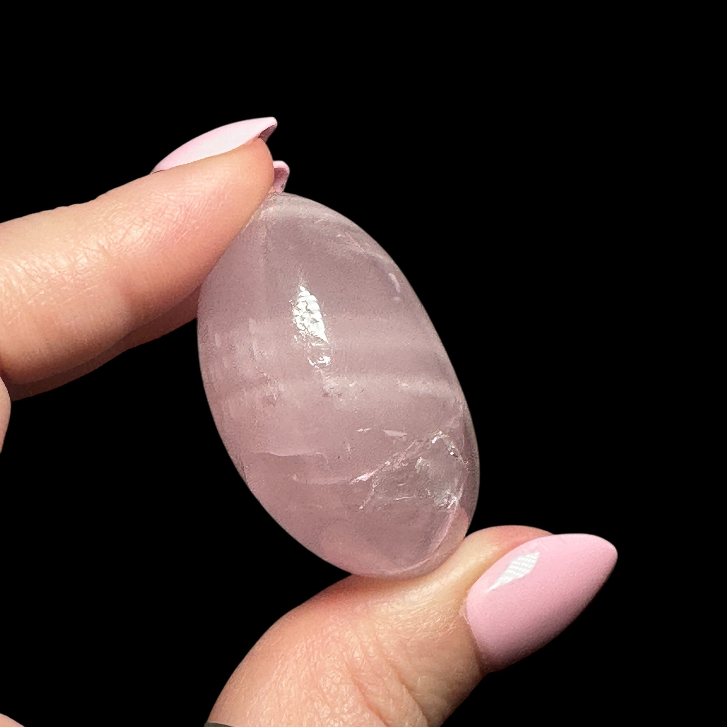 Rose Quartz Palm Stone | Stock A