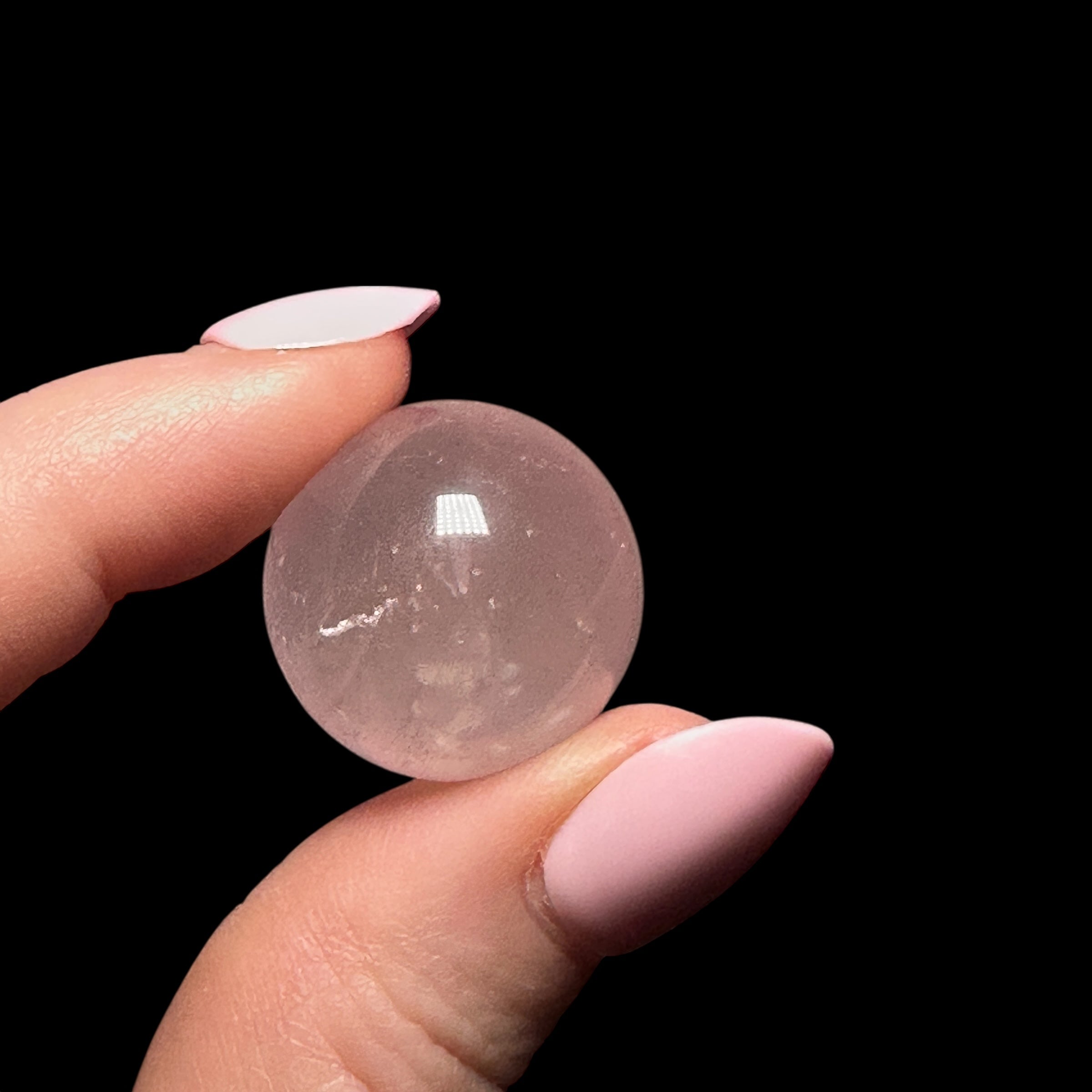 Mini Star Rose Quartz Sphere | Stock B