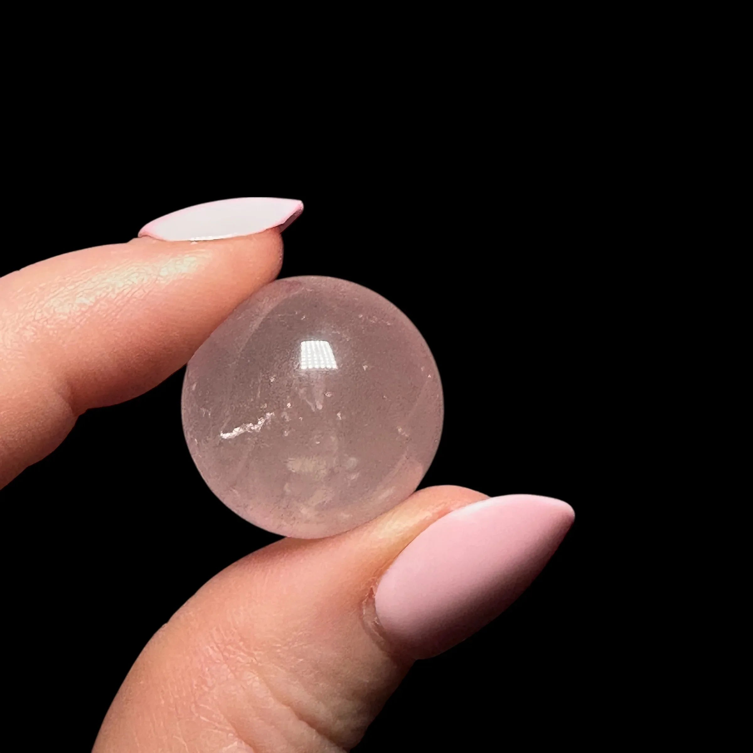 Mini Star Rose Quartz Sphere | Stock B - Mooncat Crystals