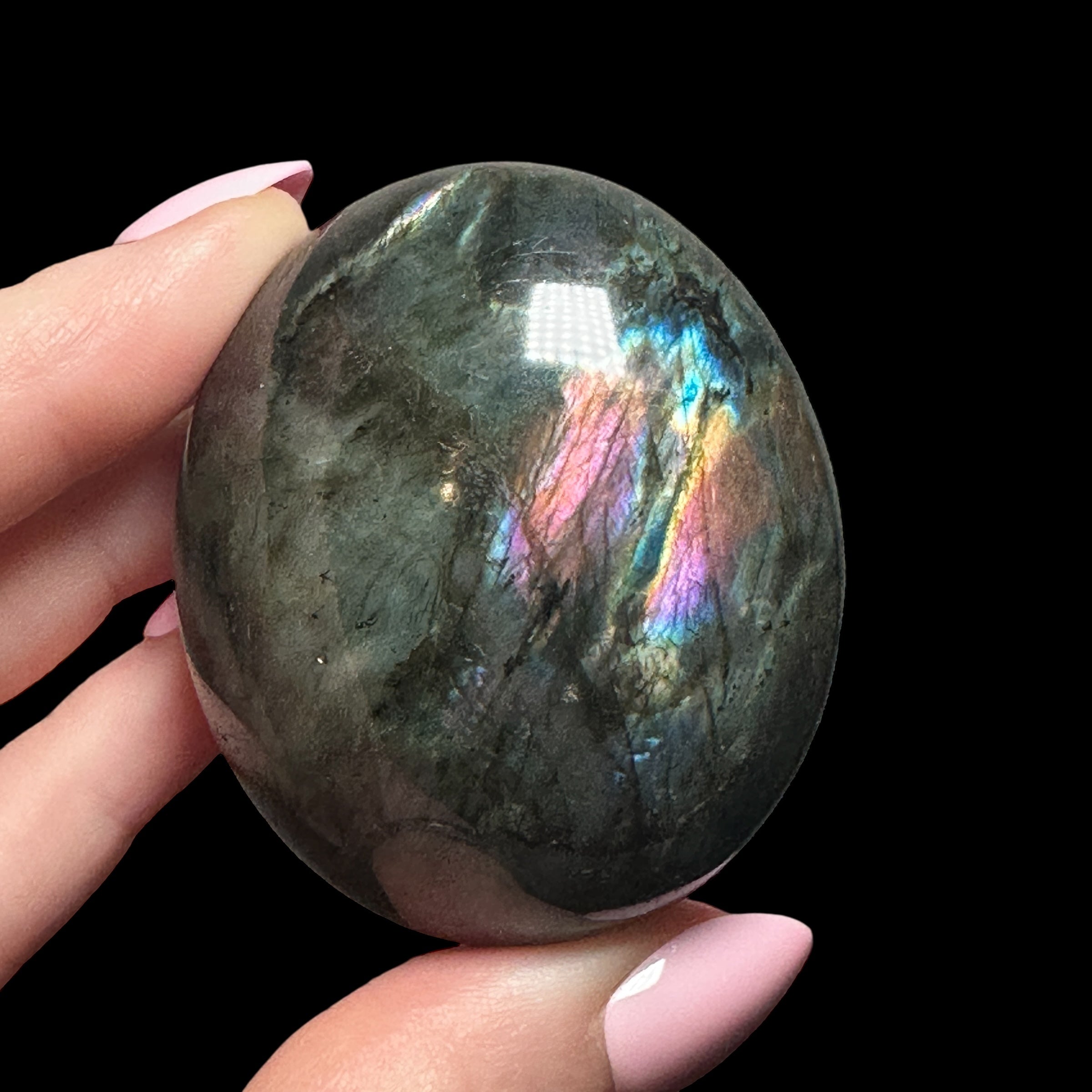 Labradorite Palm Stone | Stock A