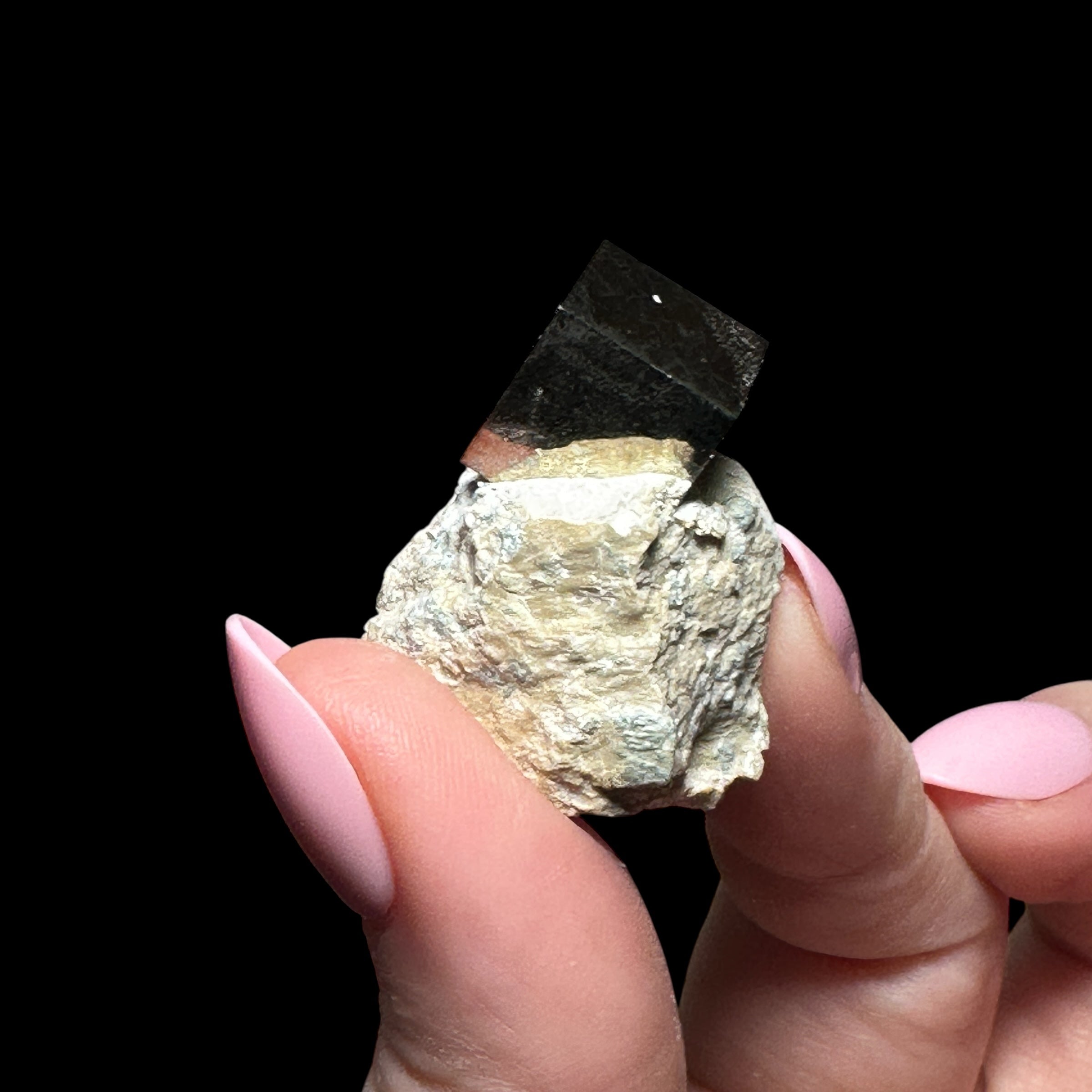 Natural Pyrite Cube on Matrix | Stock A - Mooncat Crystals