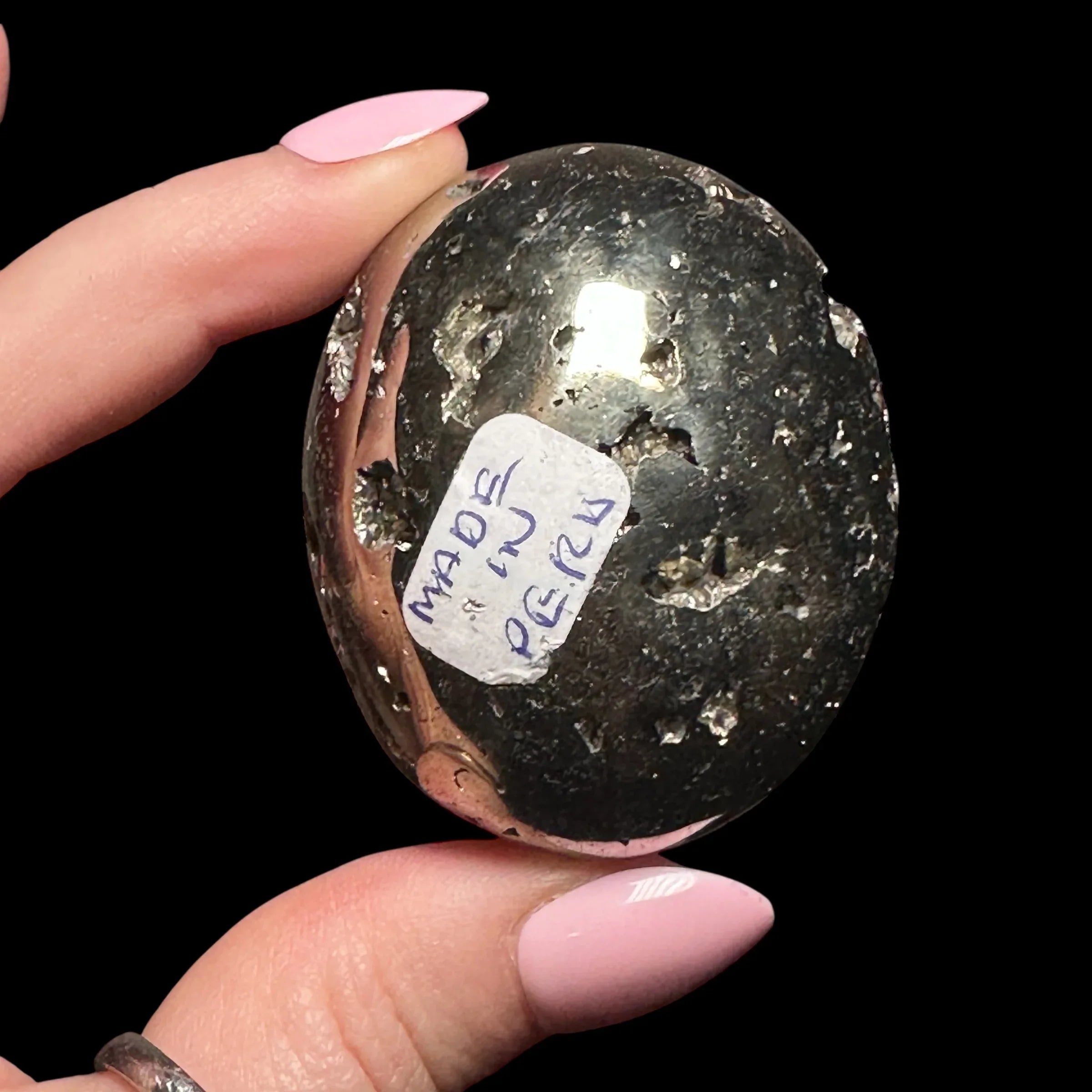 Pyrite Palm Stone | Stock A - Mooncat Crystals