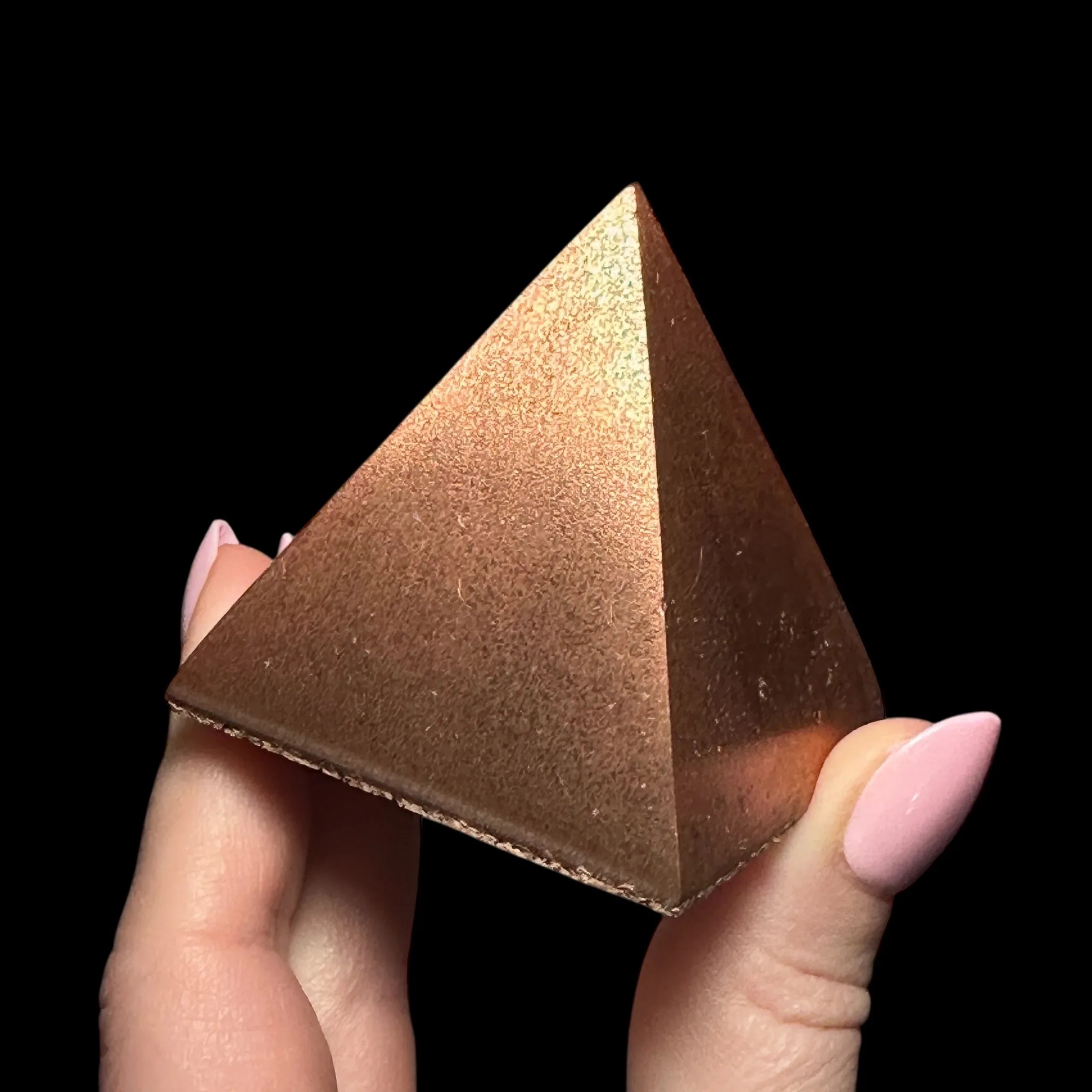 Solid Michigan Copper Pyramid - Mooncat Crystals