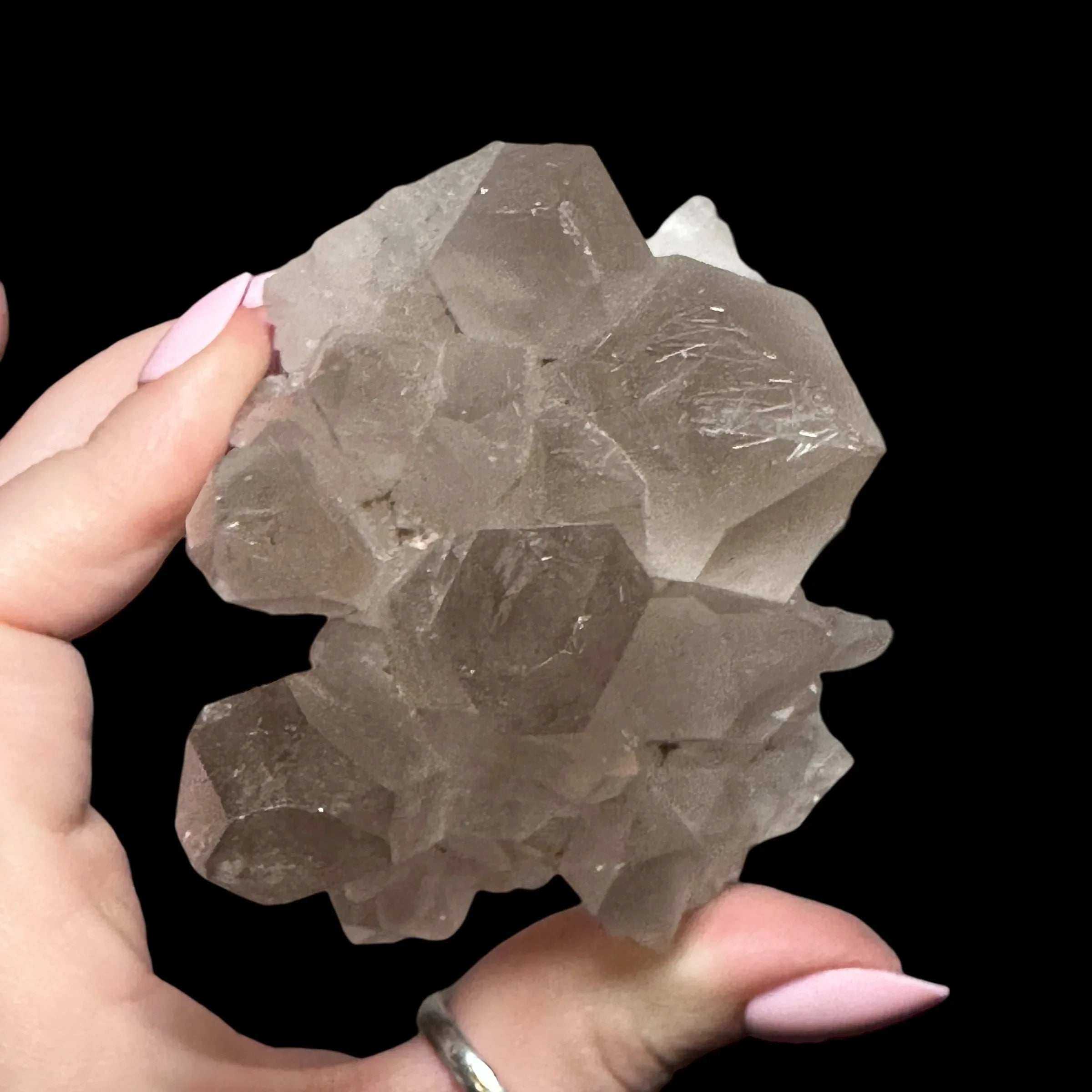 Smoky Rutilated Quartz Cluster - Mooncat Crystals