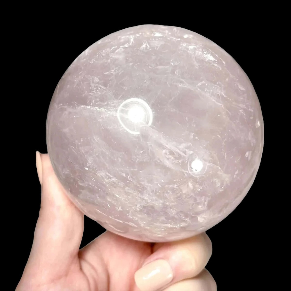 LOVE-ATTRACTING:: Gemmy Star Rose Quartz Sphere ~80mm | Stock A