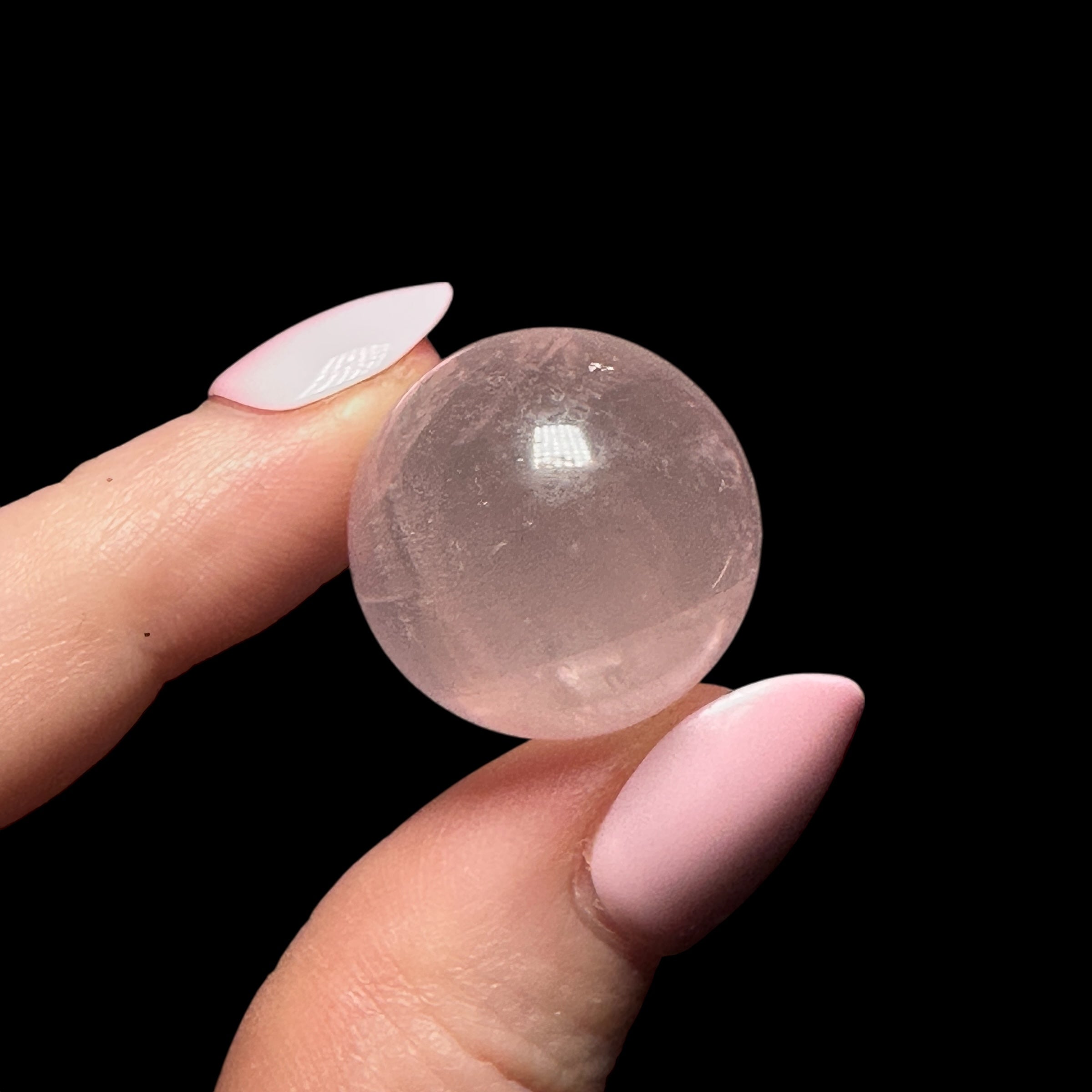 Mini Star Rose Quartz Sphere | Stock B