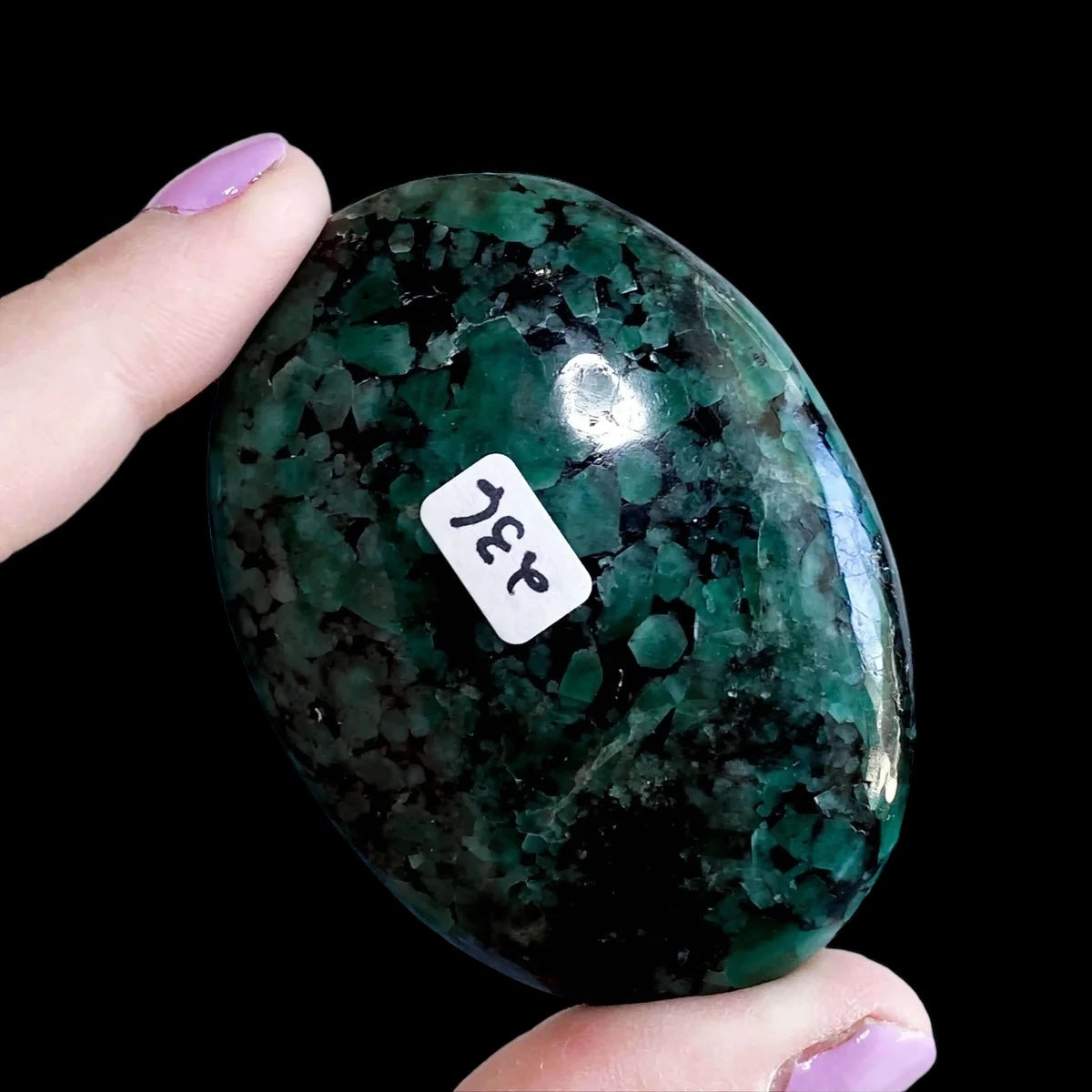 UNCONDITIONAL LOVE + ABUNDANCE:: Emerald Palm Stone | Stock B
