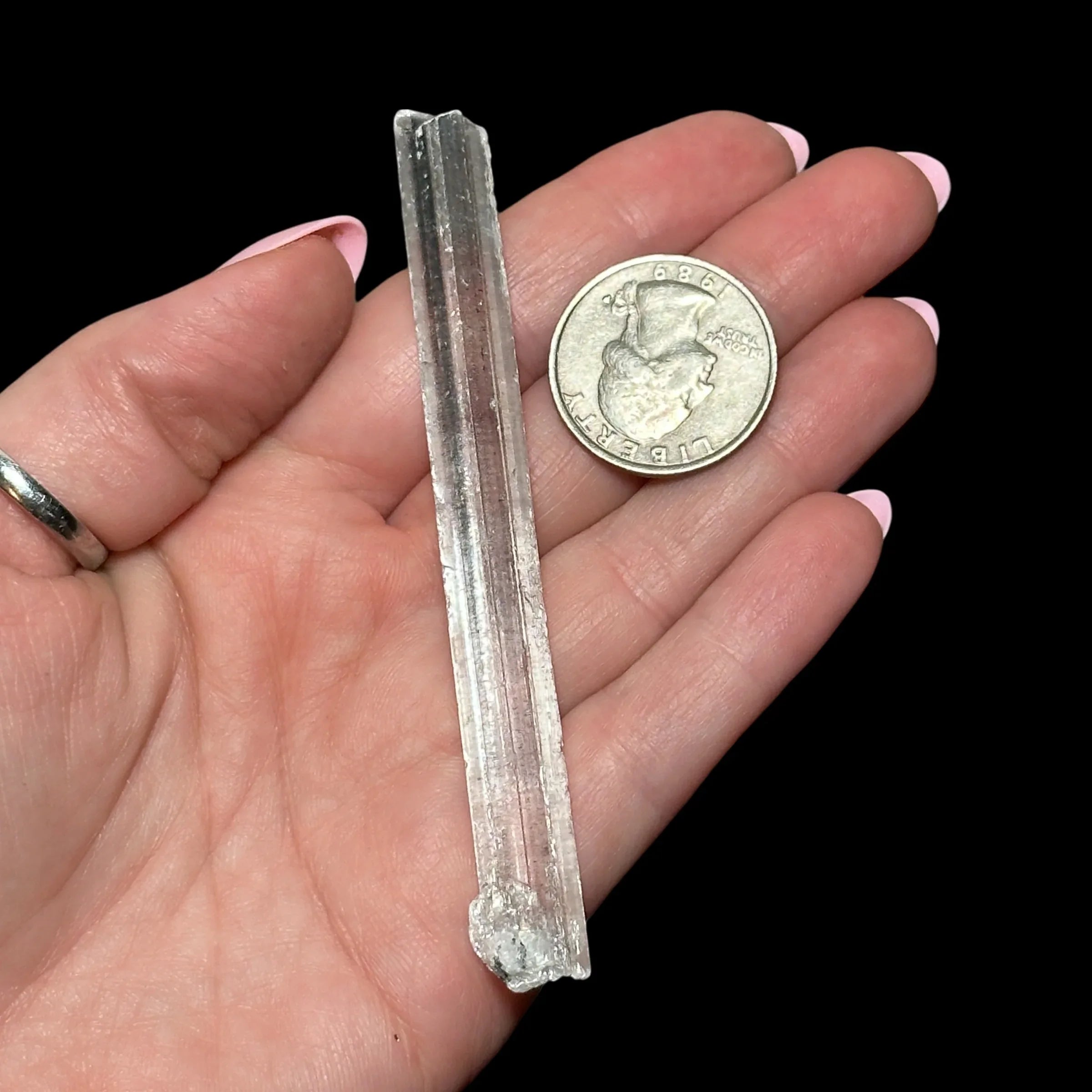 Selenite Blade with Hematite Inclusions - Mooncat Crystals