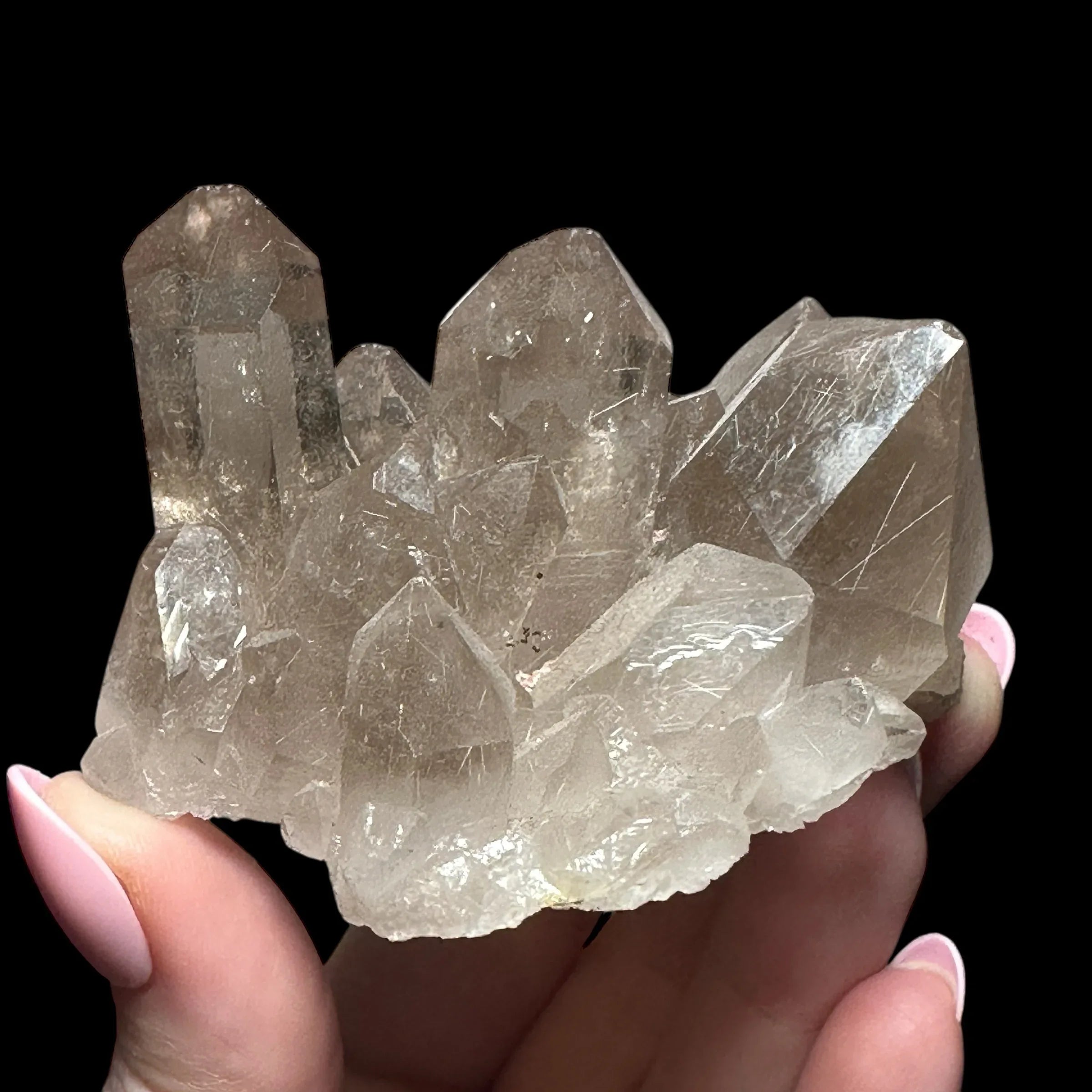 Smoky Rutilated Quartz Cluster