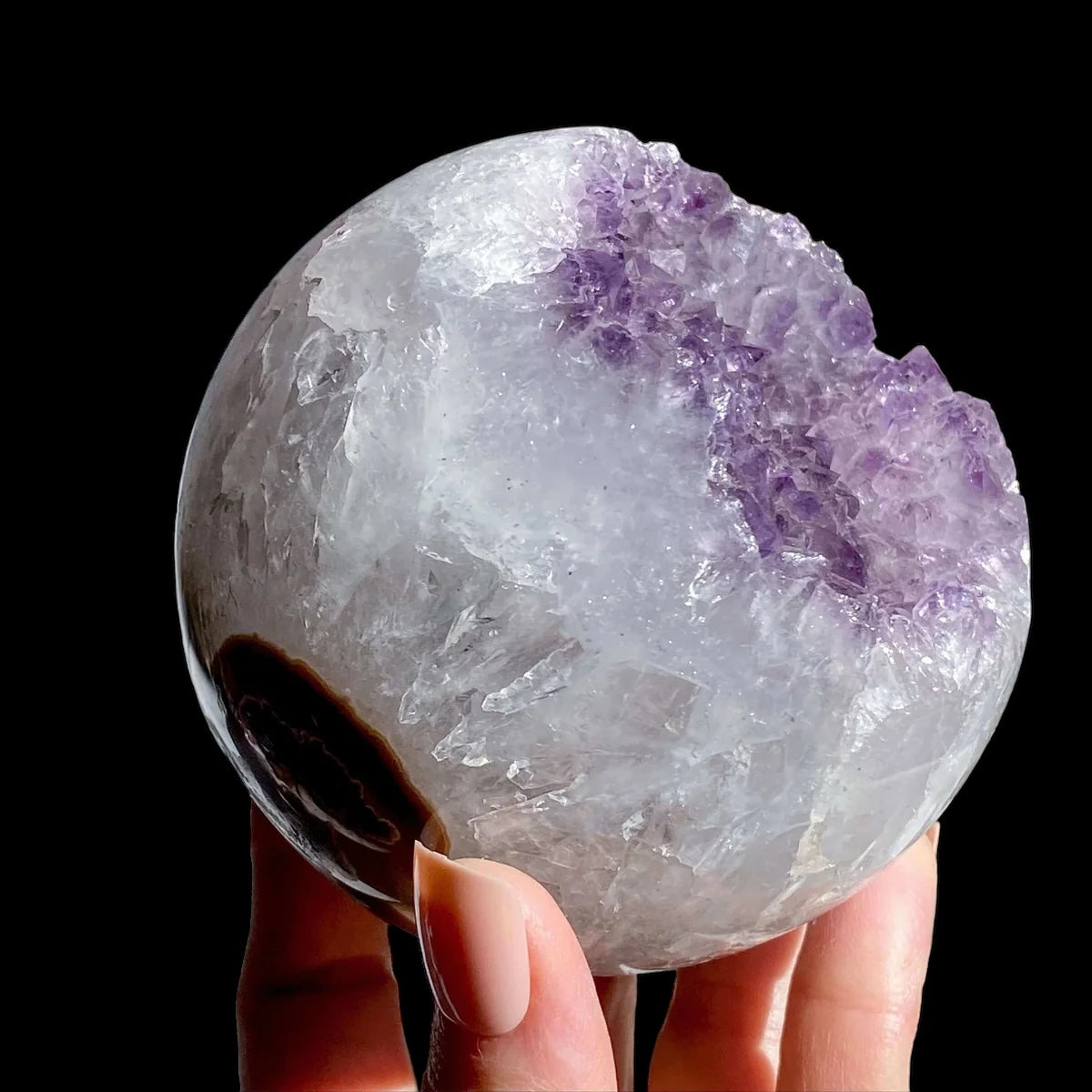 INTUITION ACTIVATING:: Amethyst Geode Sphere - 87mm | Stock J