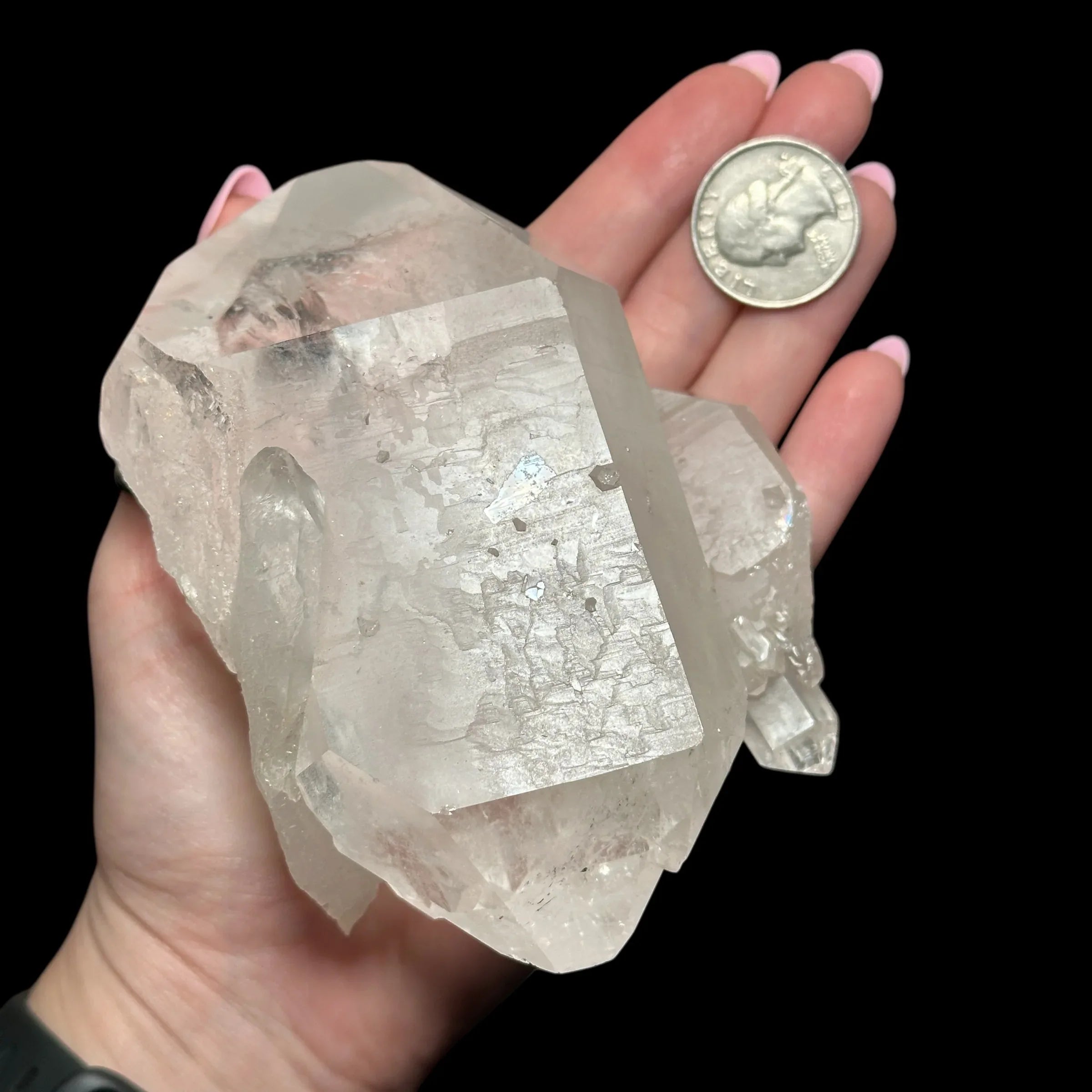 Double Terminated Quartz with Unique Features - Mooncat Crystals