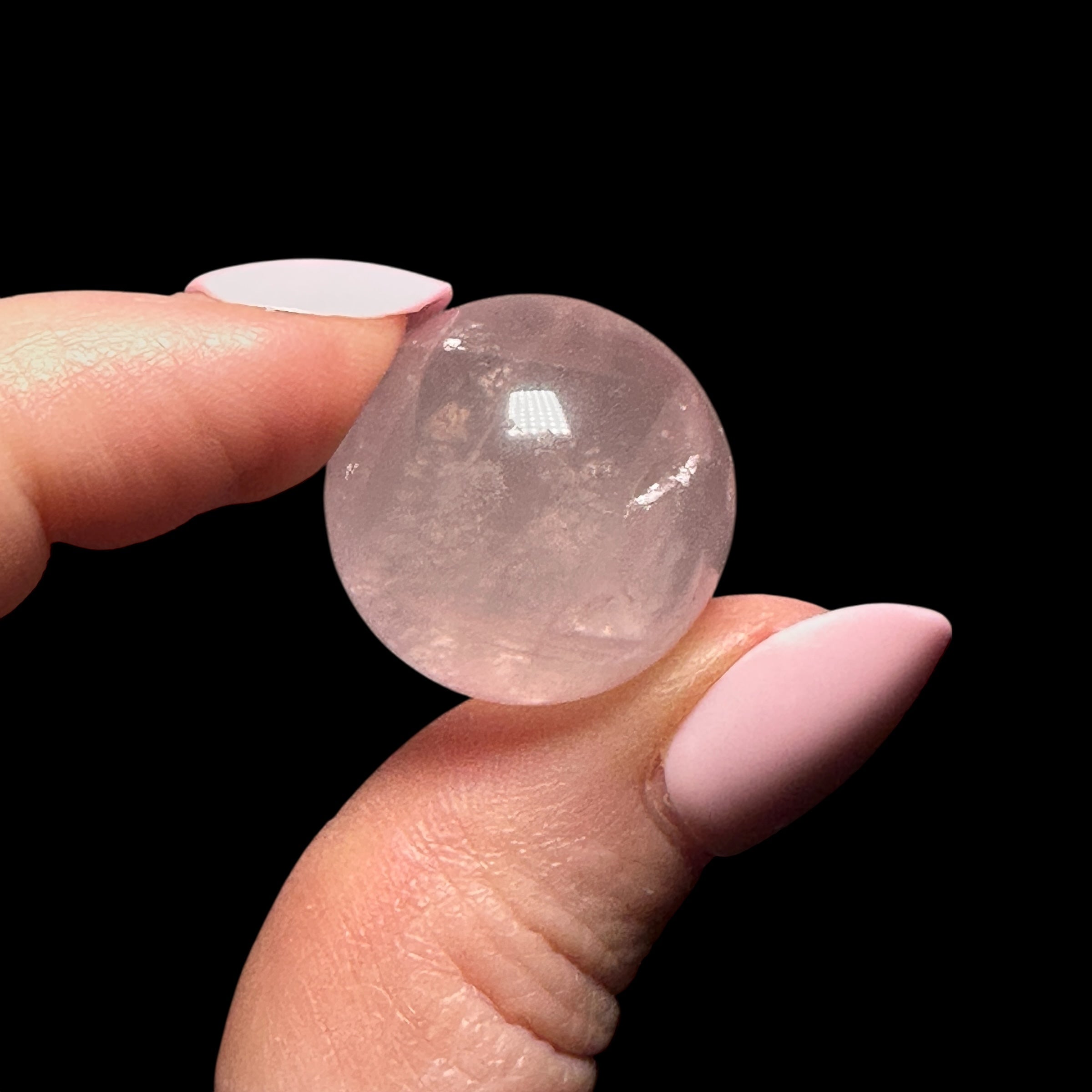 Mini Star Rose Quartz Sphere | Stock B