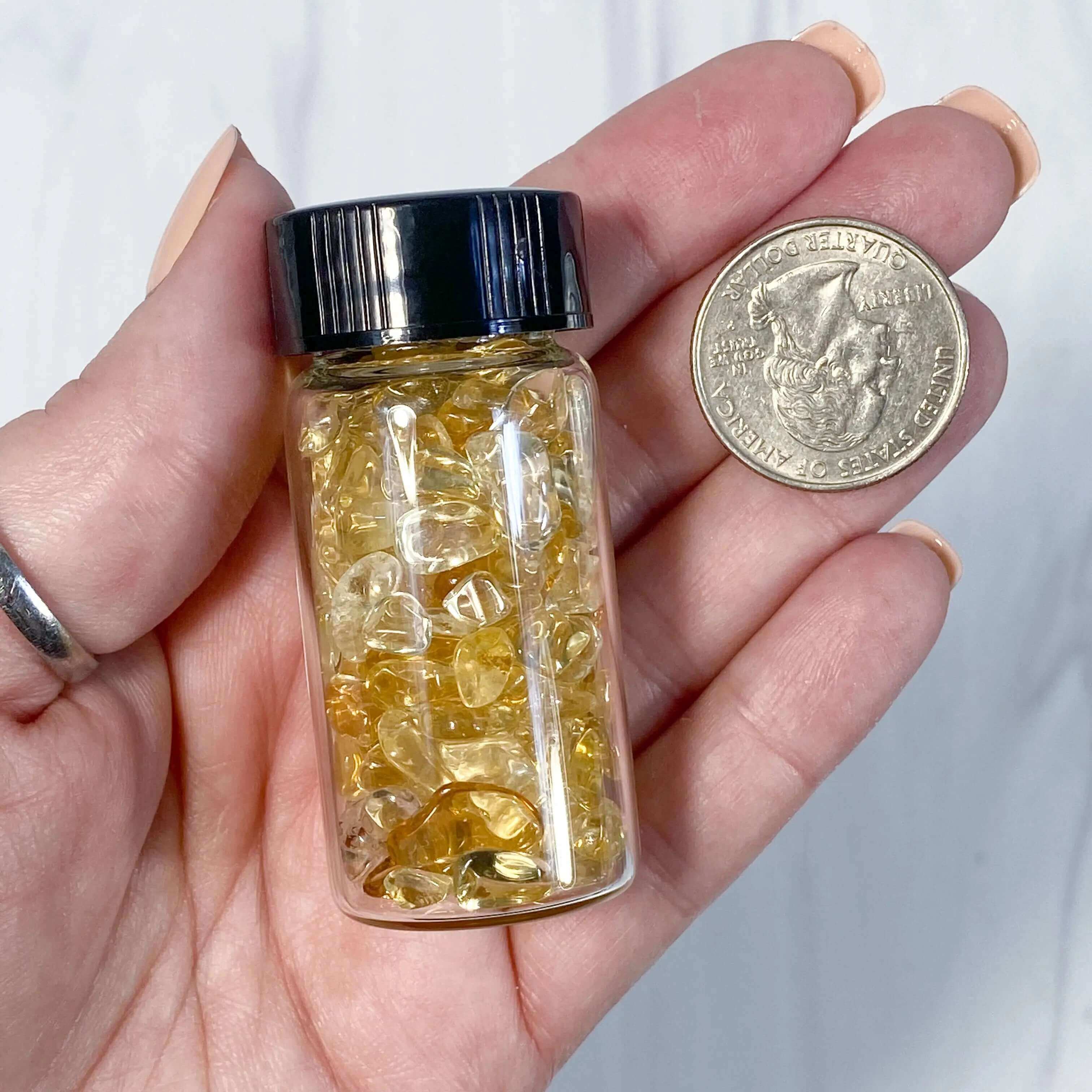 Citrine Tumbles | Vial Mooncat Crystals