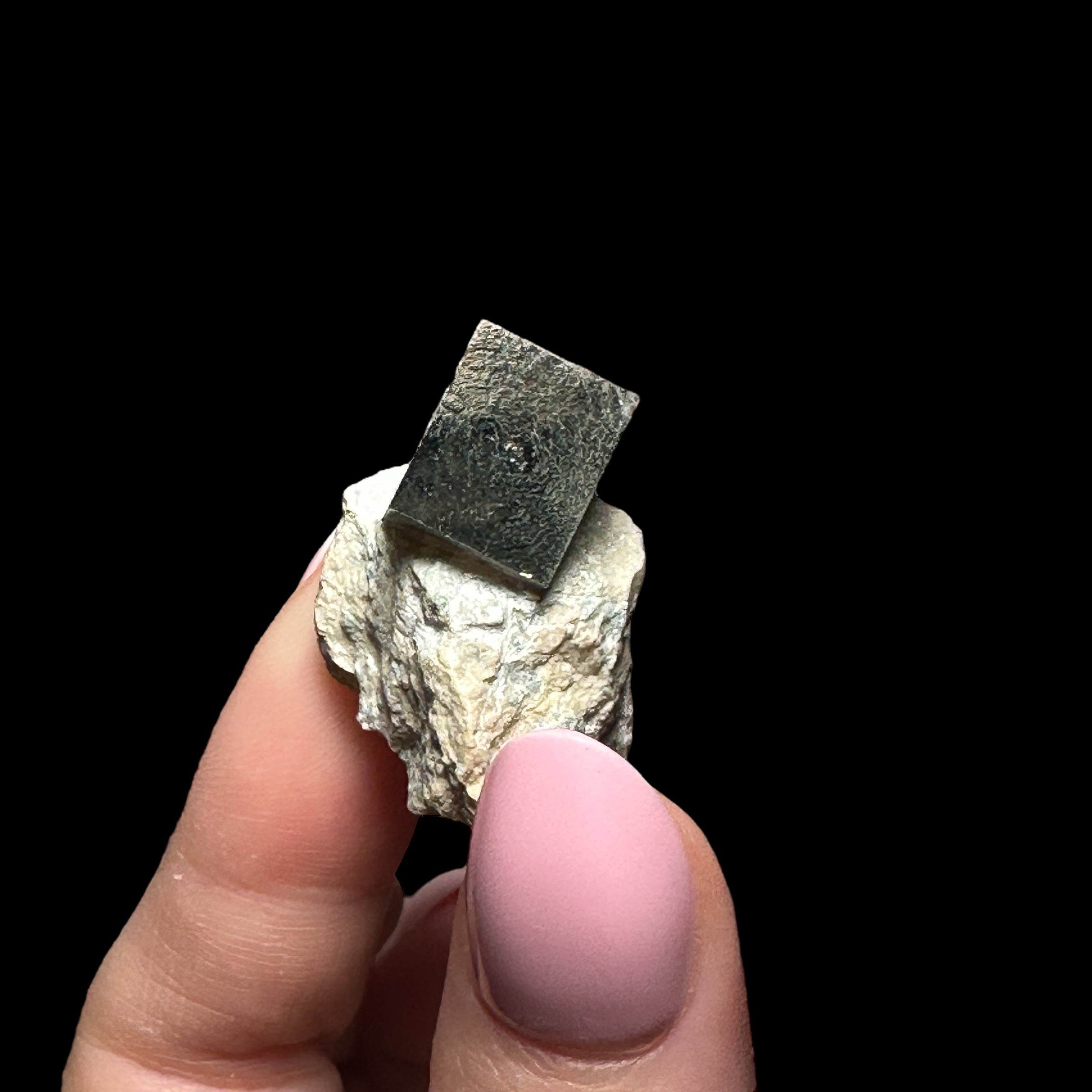 Natural Pyrite Cube on Matrix | Stock A - Mooncat Crystals
