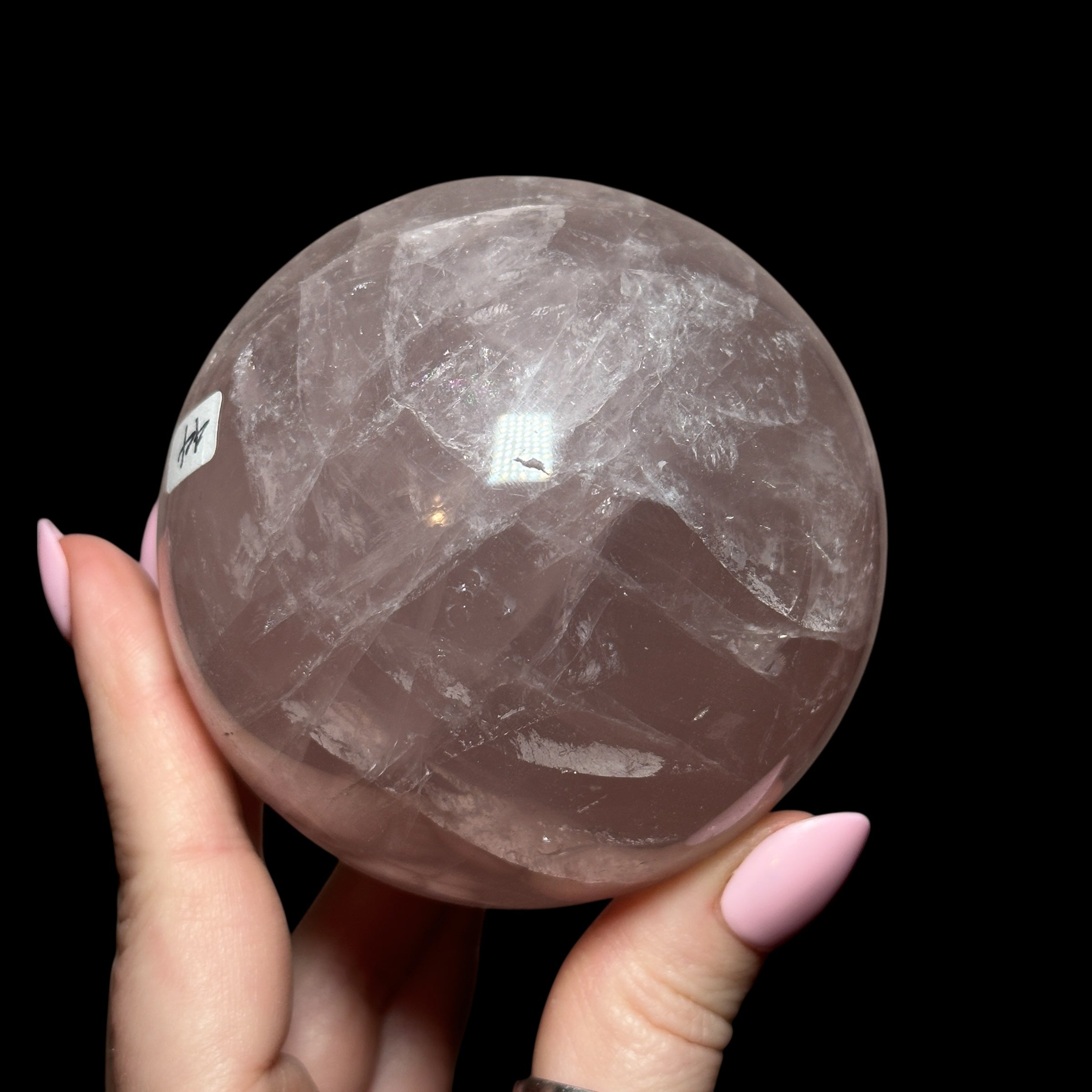 Star Rose Quartz Sphere | Stock B
