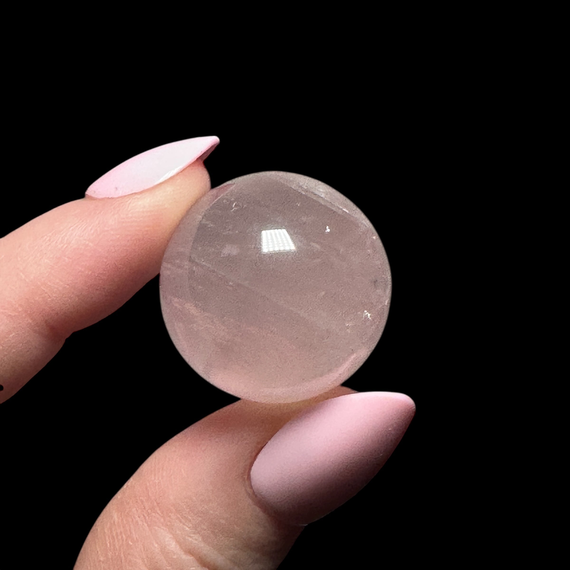 Mini Star Rose Quartz Sphere | Stock A