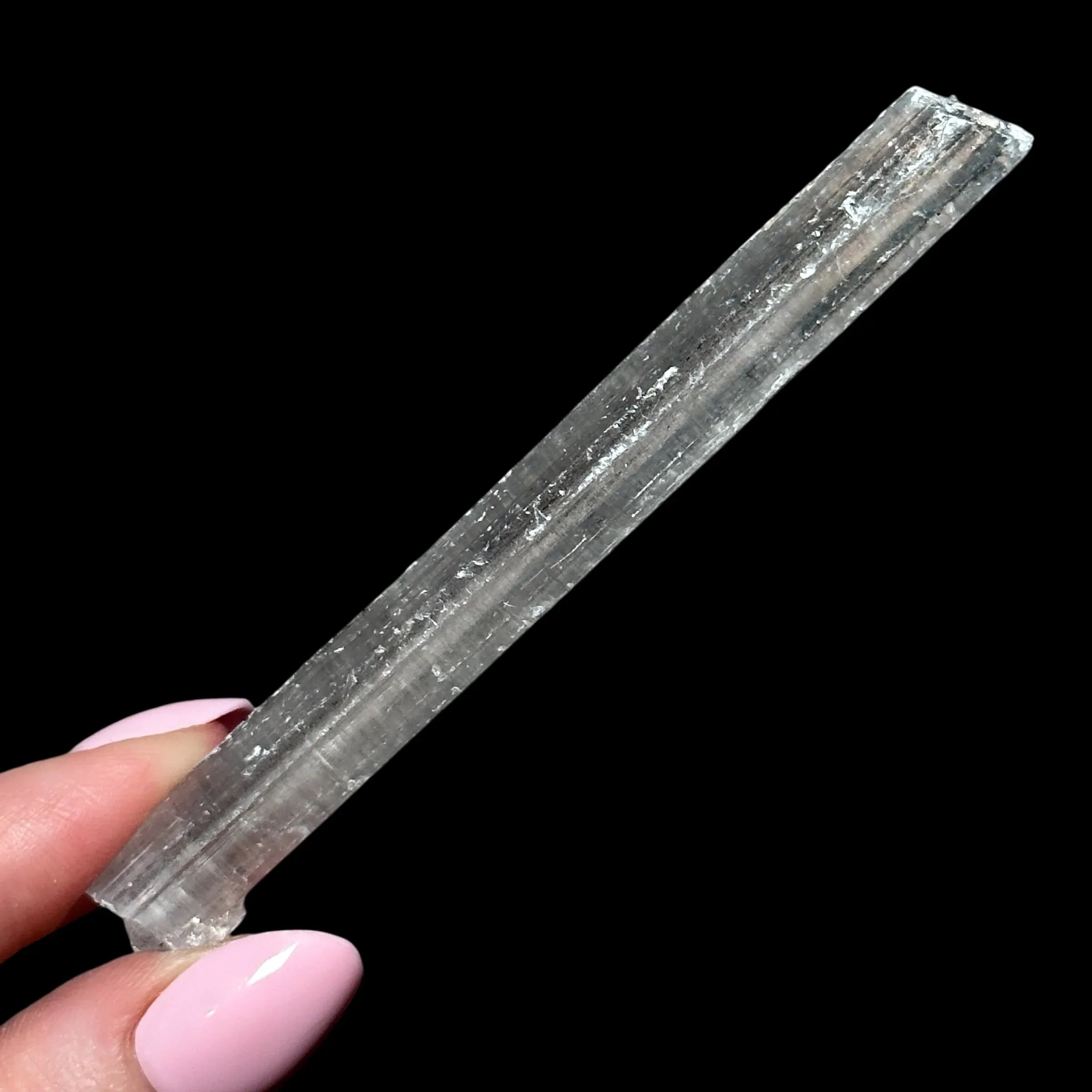 Selenite Blade with Hematite Inclusions - Mooncat Crystals