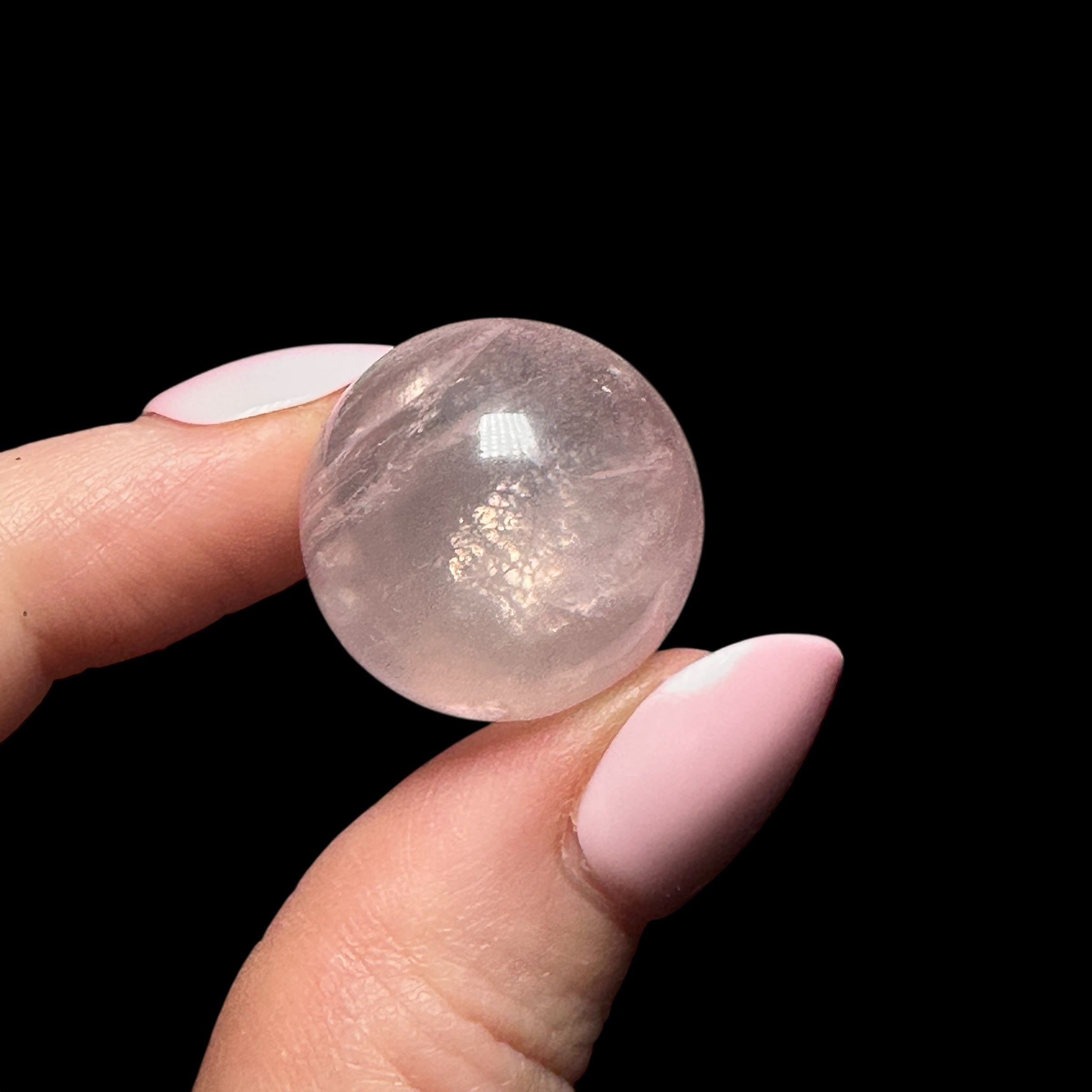 Mini Star Rose Quartz Sphere | Stock B