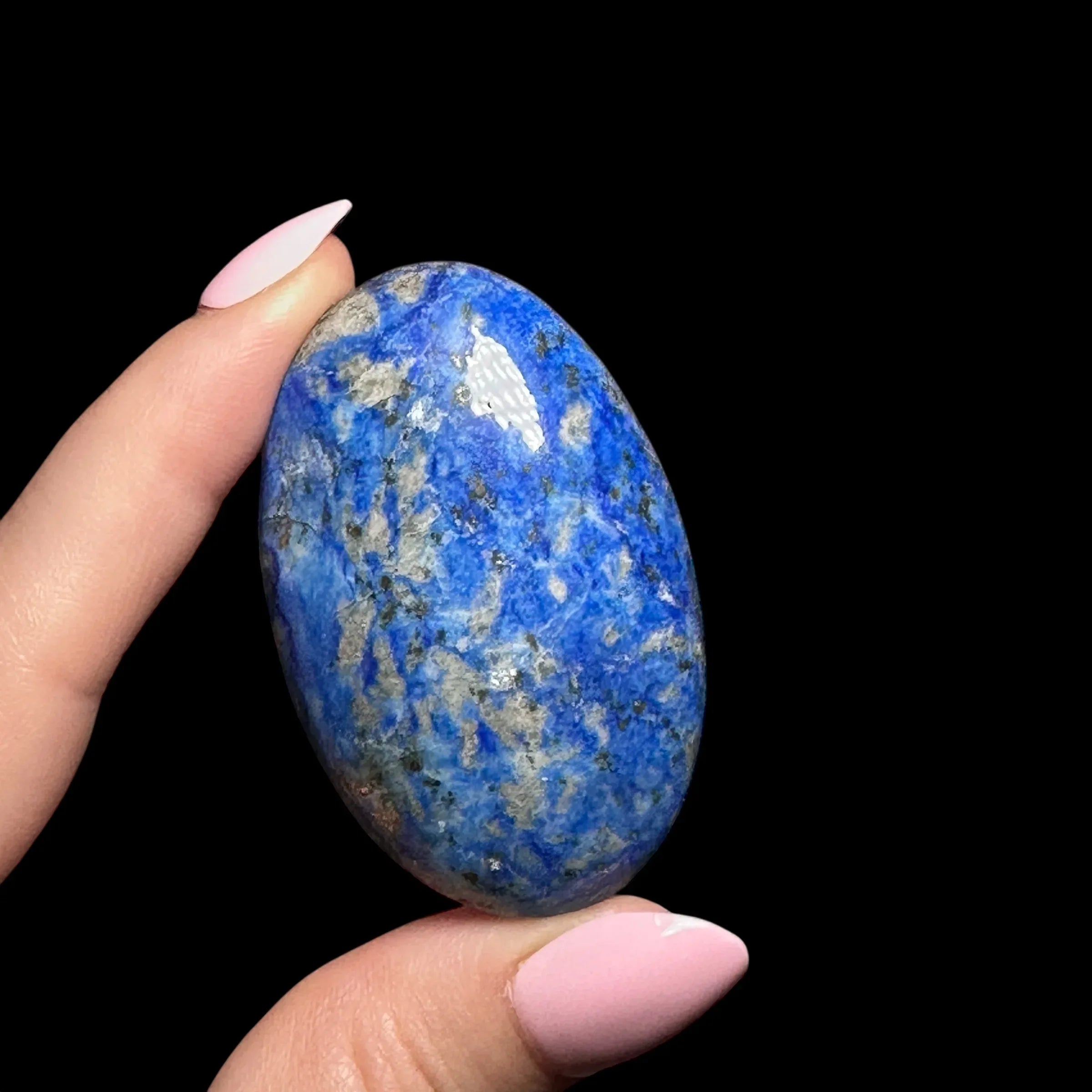 Lapis Lazuli Palm Stone | Stock A - Mooncat Crystals