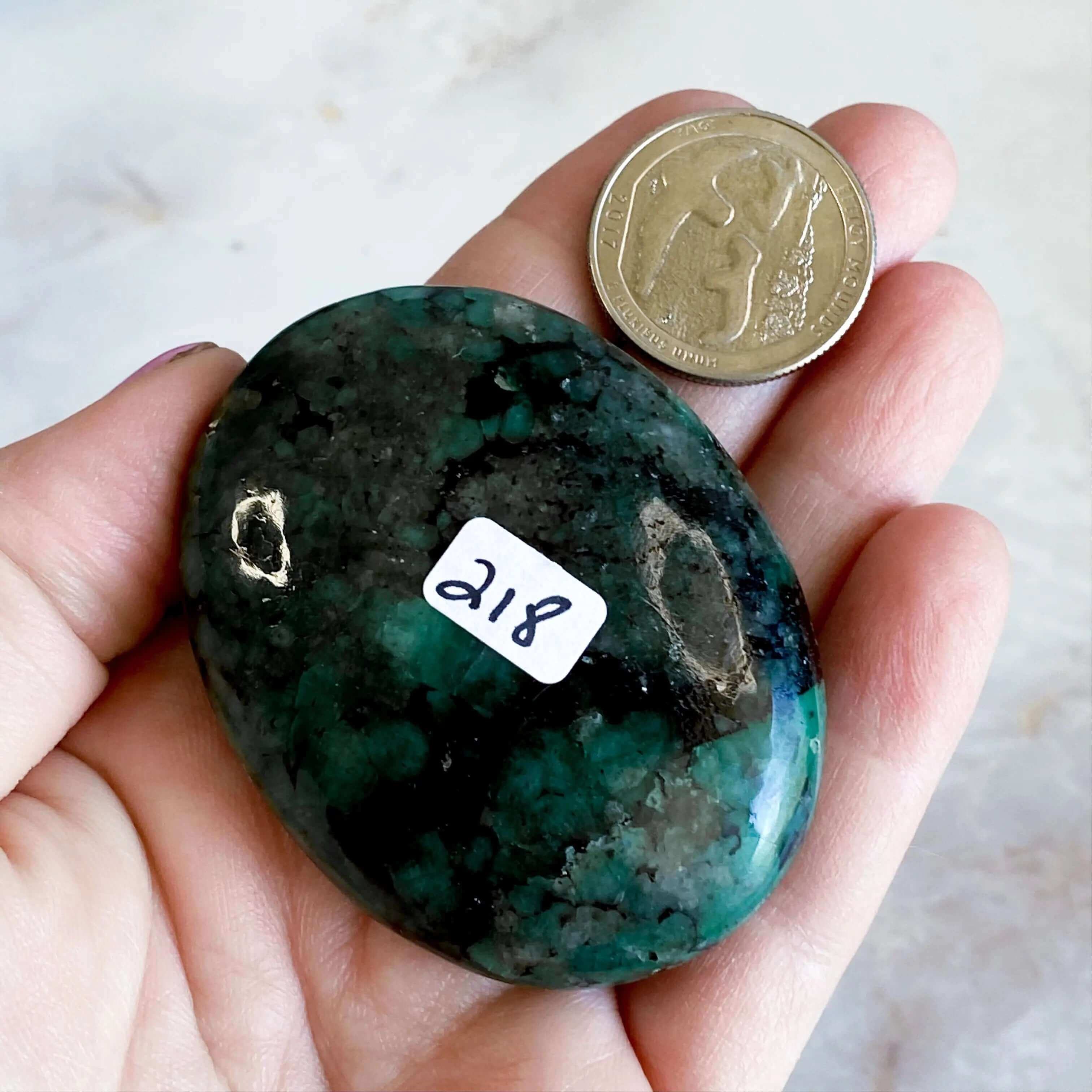 Emerald Palm Stone | Stock C Mooncat Crystals