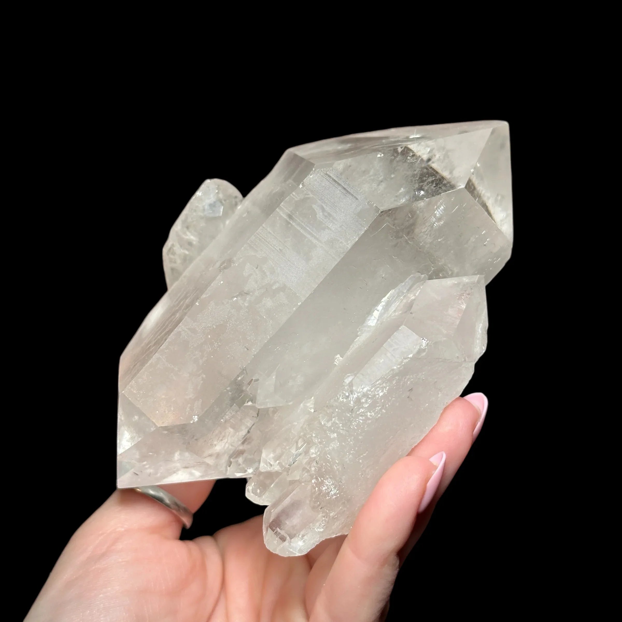 Double Terminated Quartz with Unique Features - Mooncat Crystals