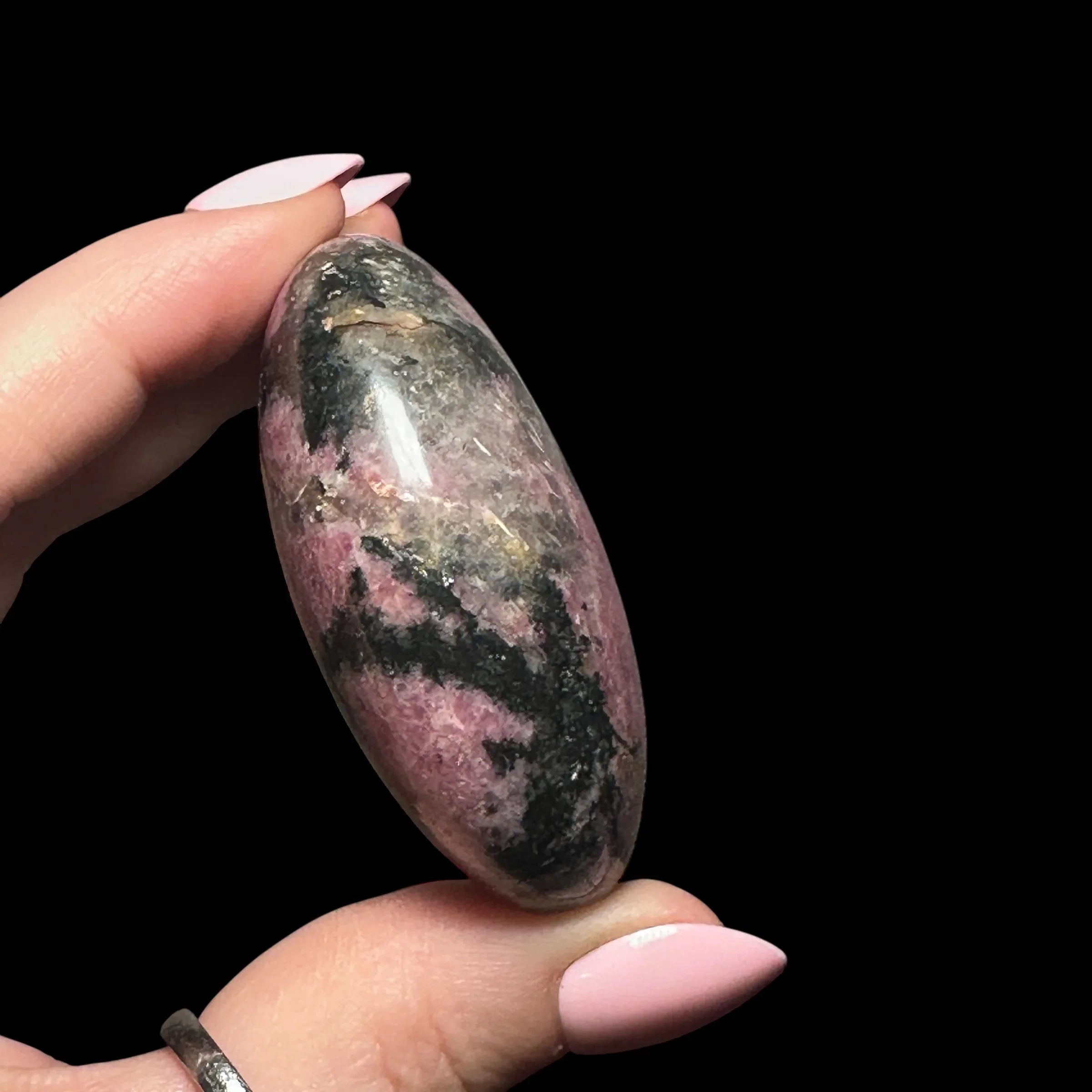Rhodonite Palm Stone