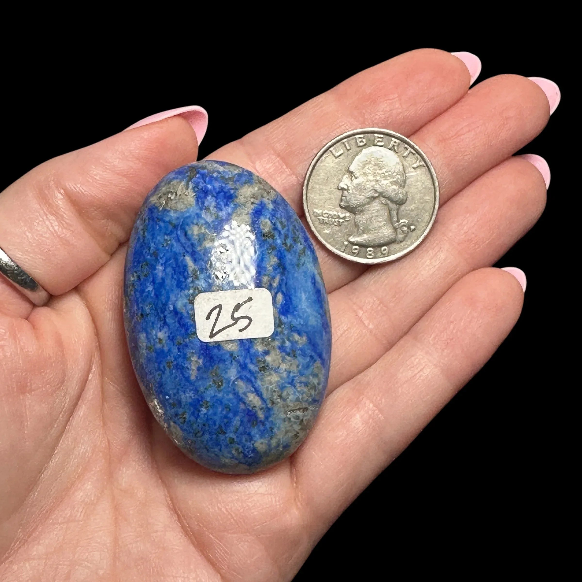 Lapis Lazuli Palm Stone | Stock A - Mooncat Crystals