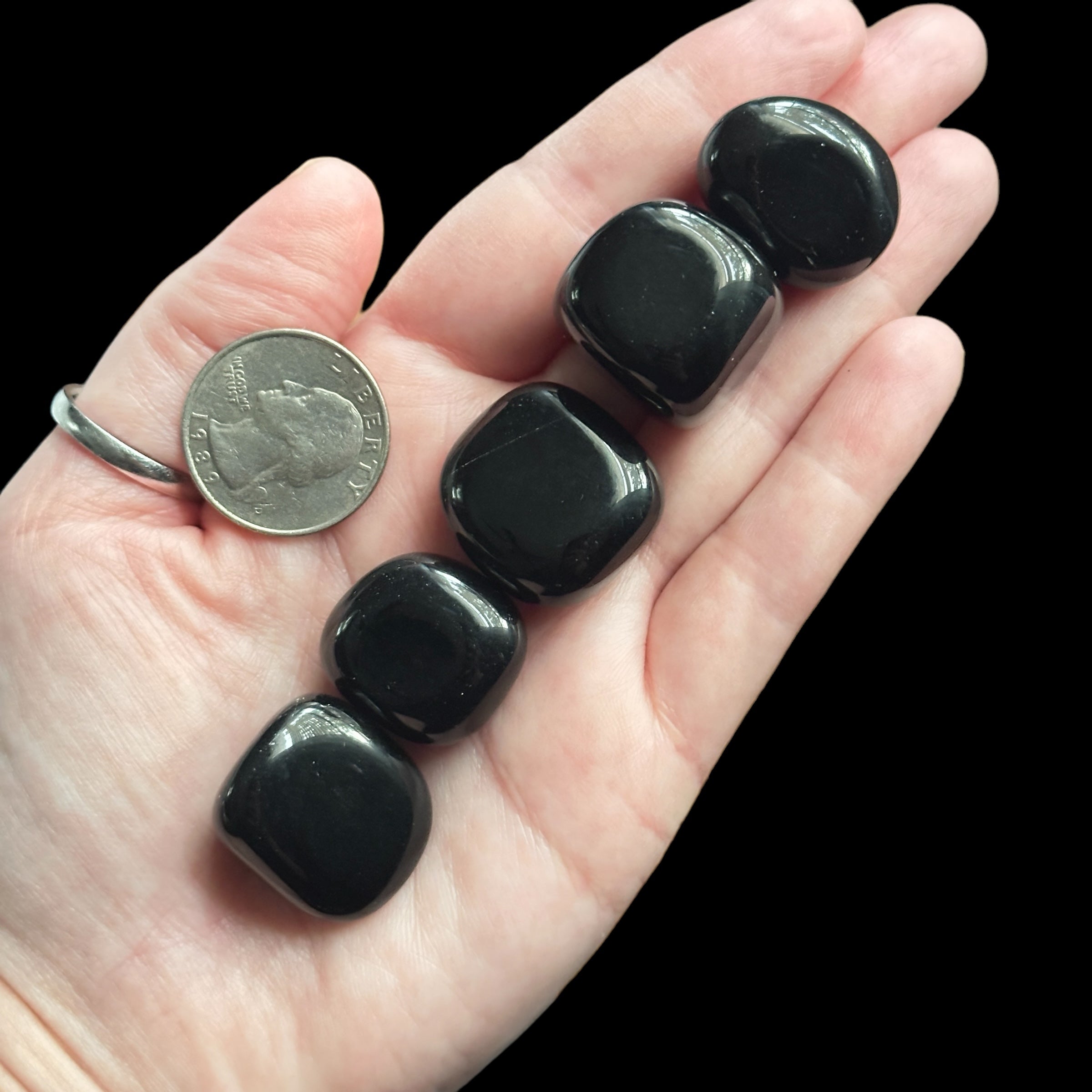 PROTECTION + EMOTIONAL CLARITY:: Obsidian Tumbles | Set of 2