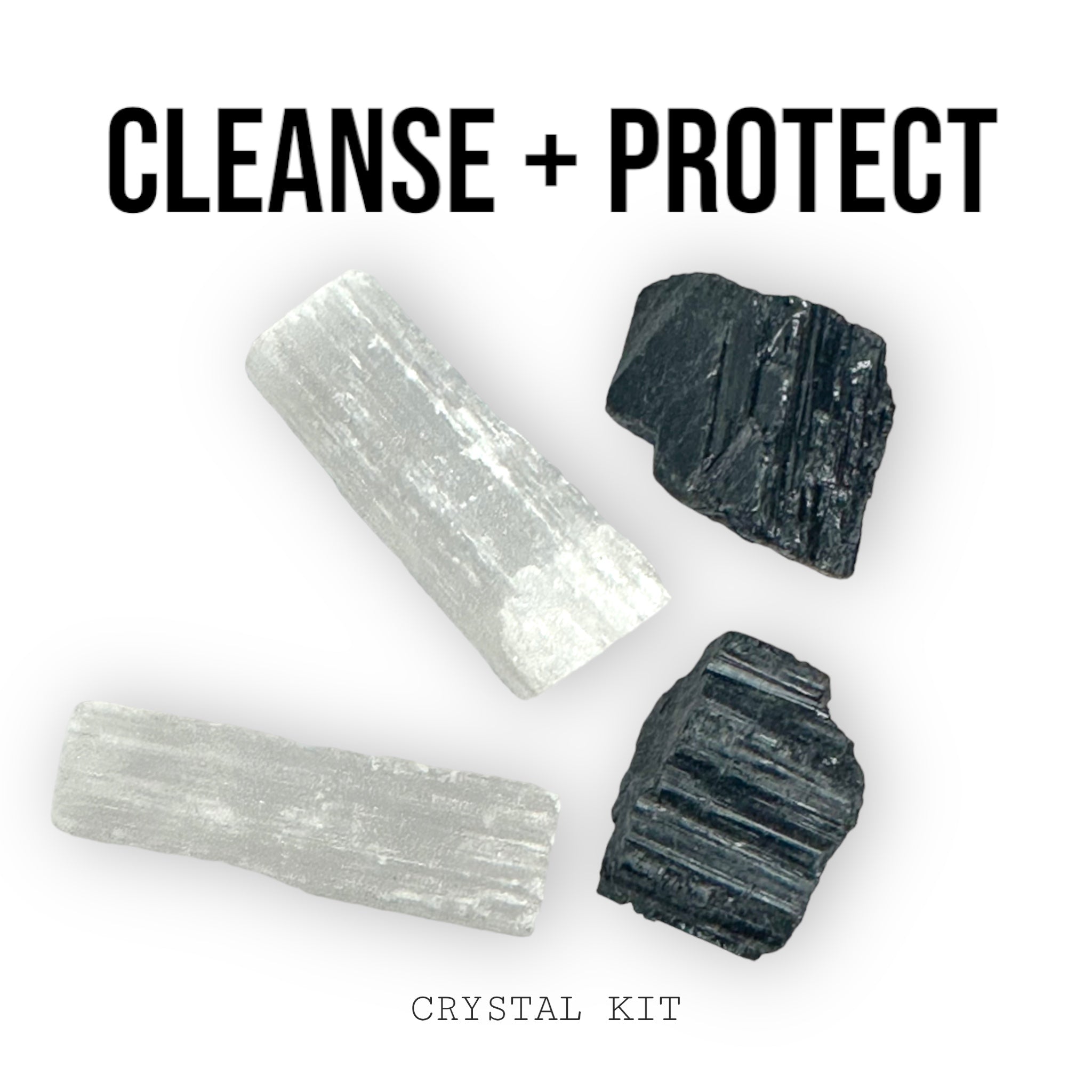 CLEANSING + PROTECTING:: Cleanse + Protect Crystal Kit