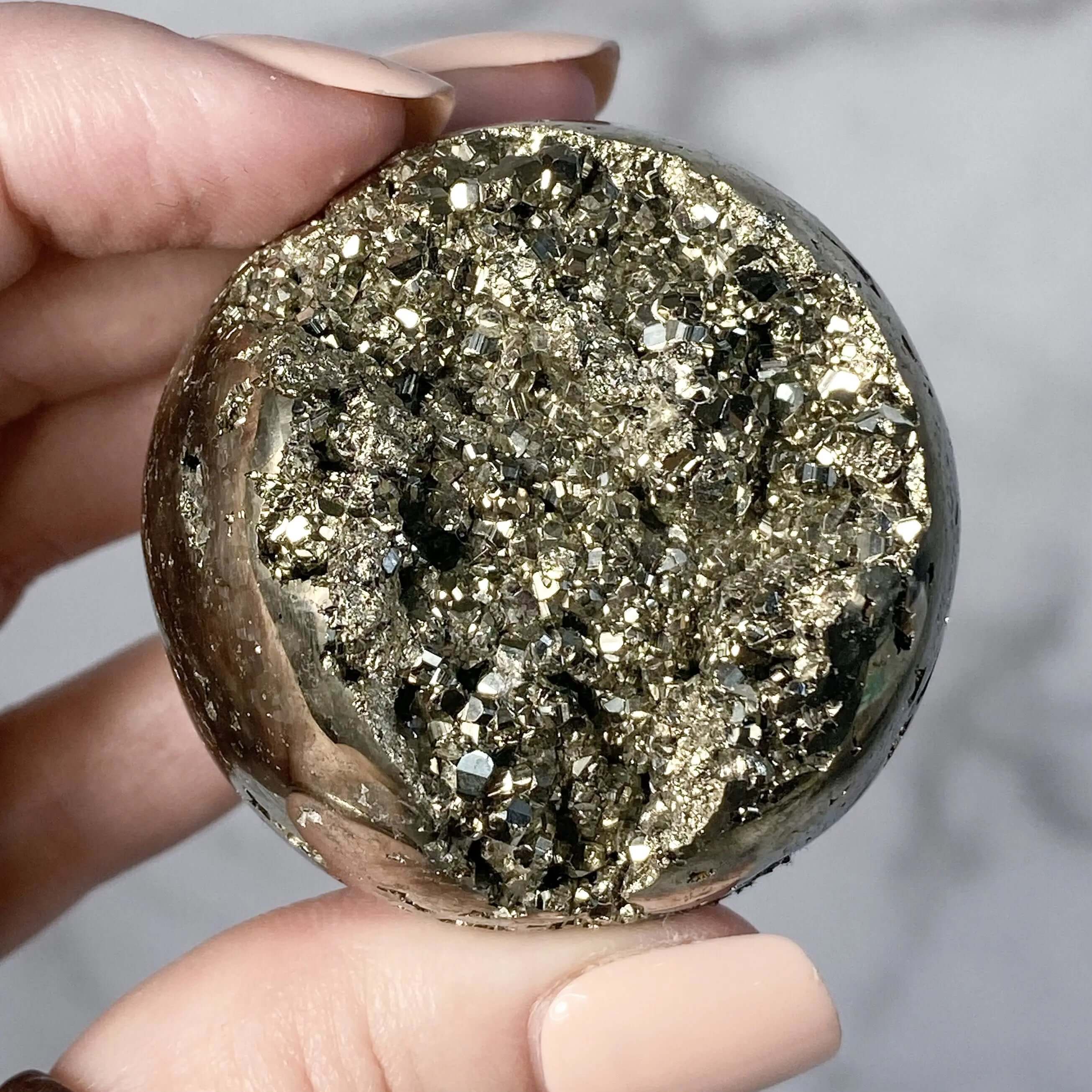 Peruvian Pyrite Sphere | Stock Y Mooncat Crystals
