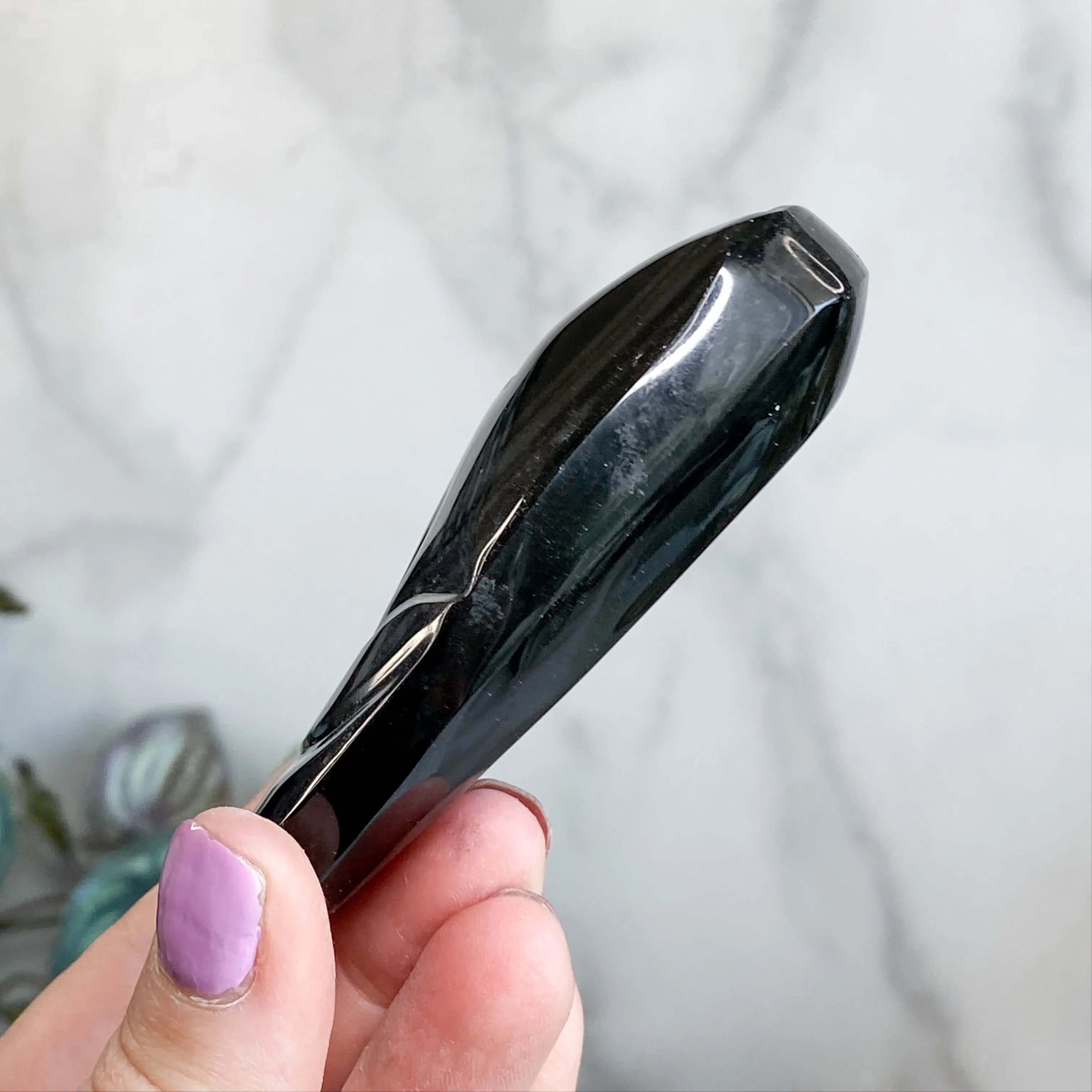 Rainbow Obsidian Carved Tulip | Stock A Mooncat Crystals