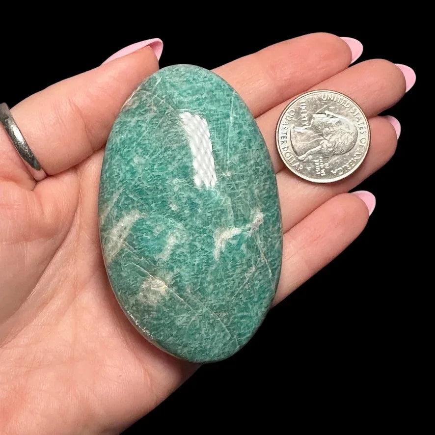 Amazonite Palm Stone | Stock A - Mooncat Crystals