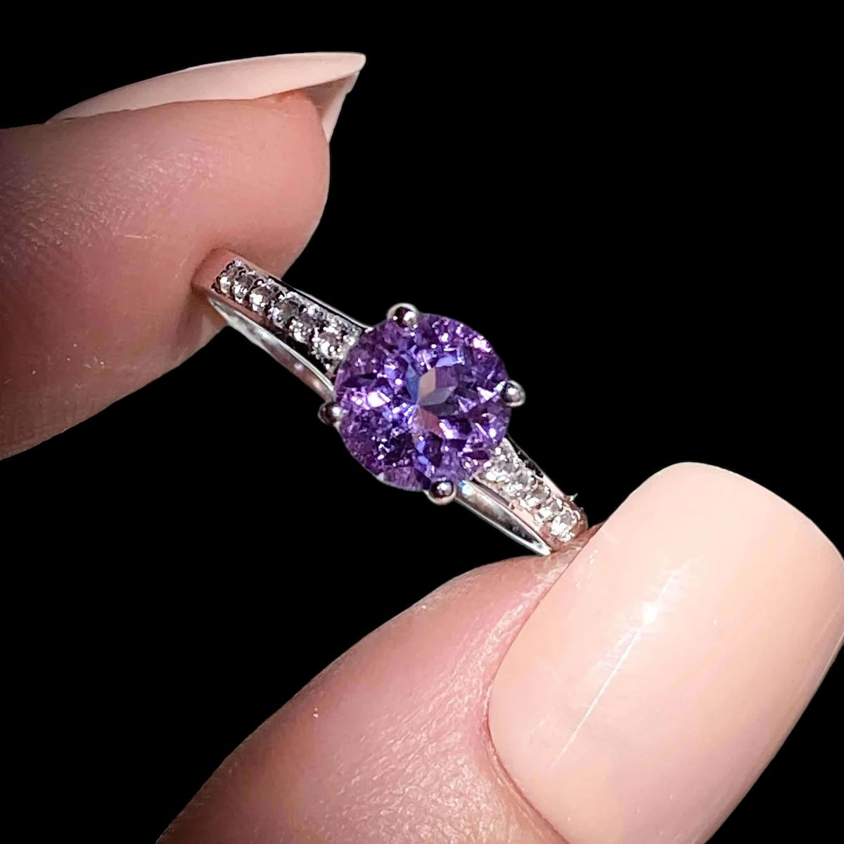 Amethyst Ring | Size 8 - Mooncat Crystals