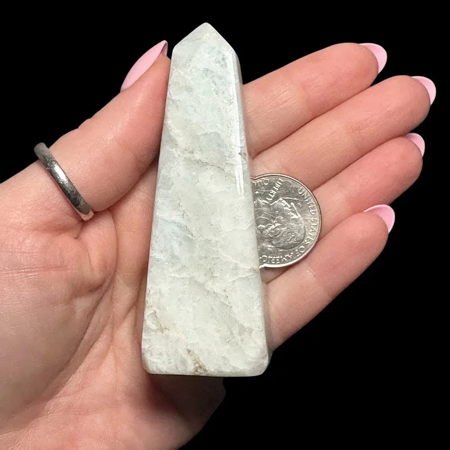 Aquarmarine Obelisk - Mooncat Crystals