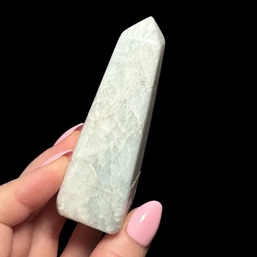 Aquarmarine Obelisk - Mooncat Crystals