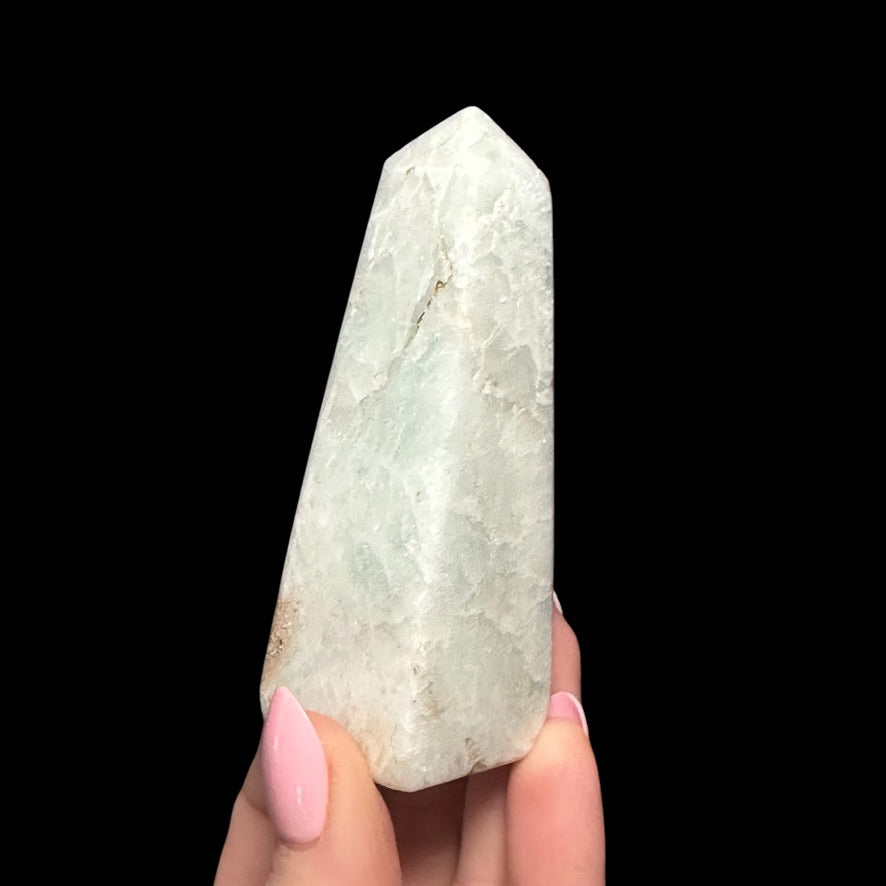 Aquarmarine Obelisk - Mooncat Crystals