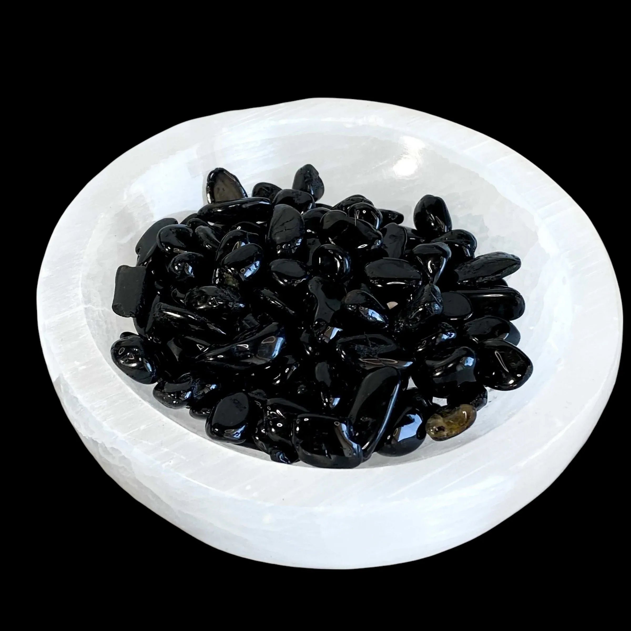 Black Tourmaline Chips | 100 gram Lot - Mooncat Crystals