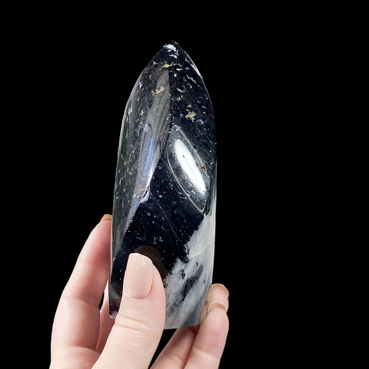 Black Tourmaline Flame | Stock A - Mooncat Crystals