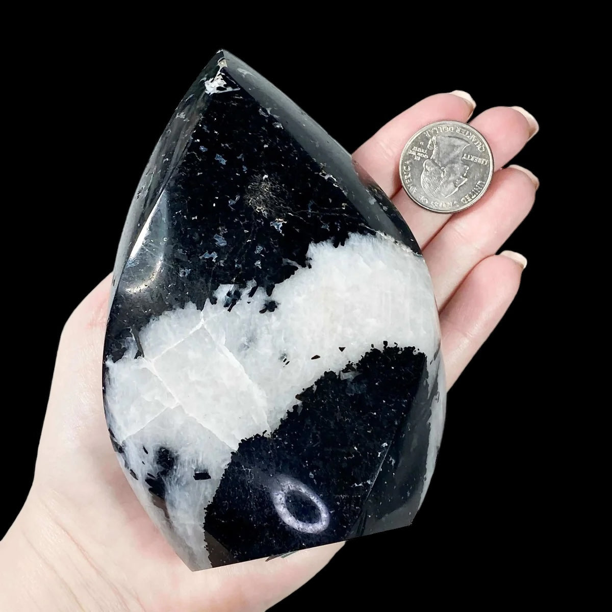 Black Tourmaline Flame | Stock A - Mooncat Crystals