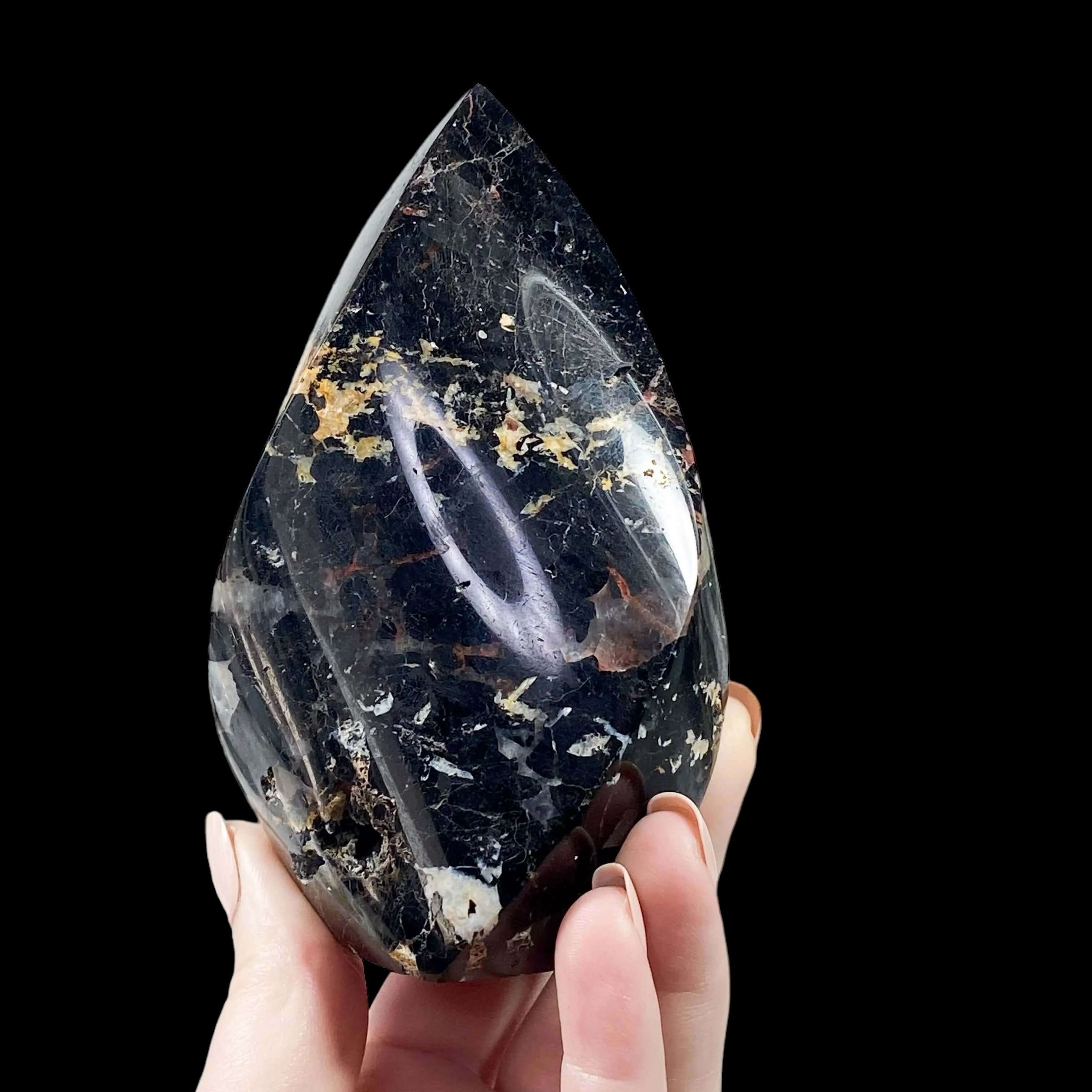 Black Tourmaline Flame | Stock B - Mooncat Crystals