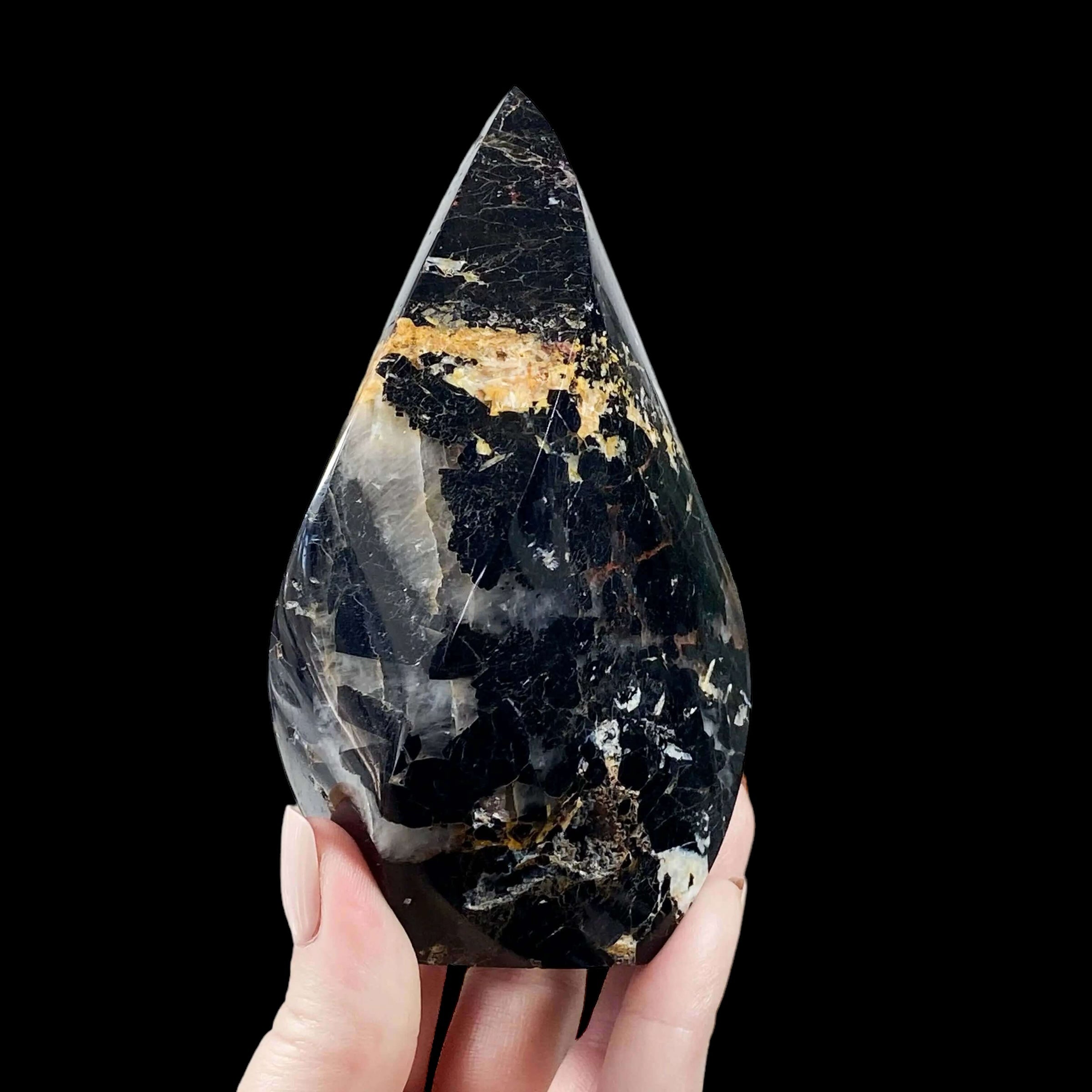 Black Tourmaline Flame | Stock B - Mooncat Crystals