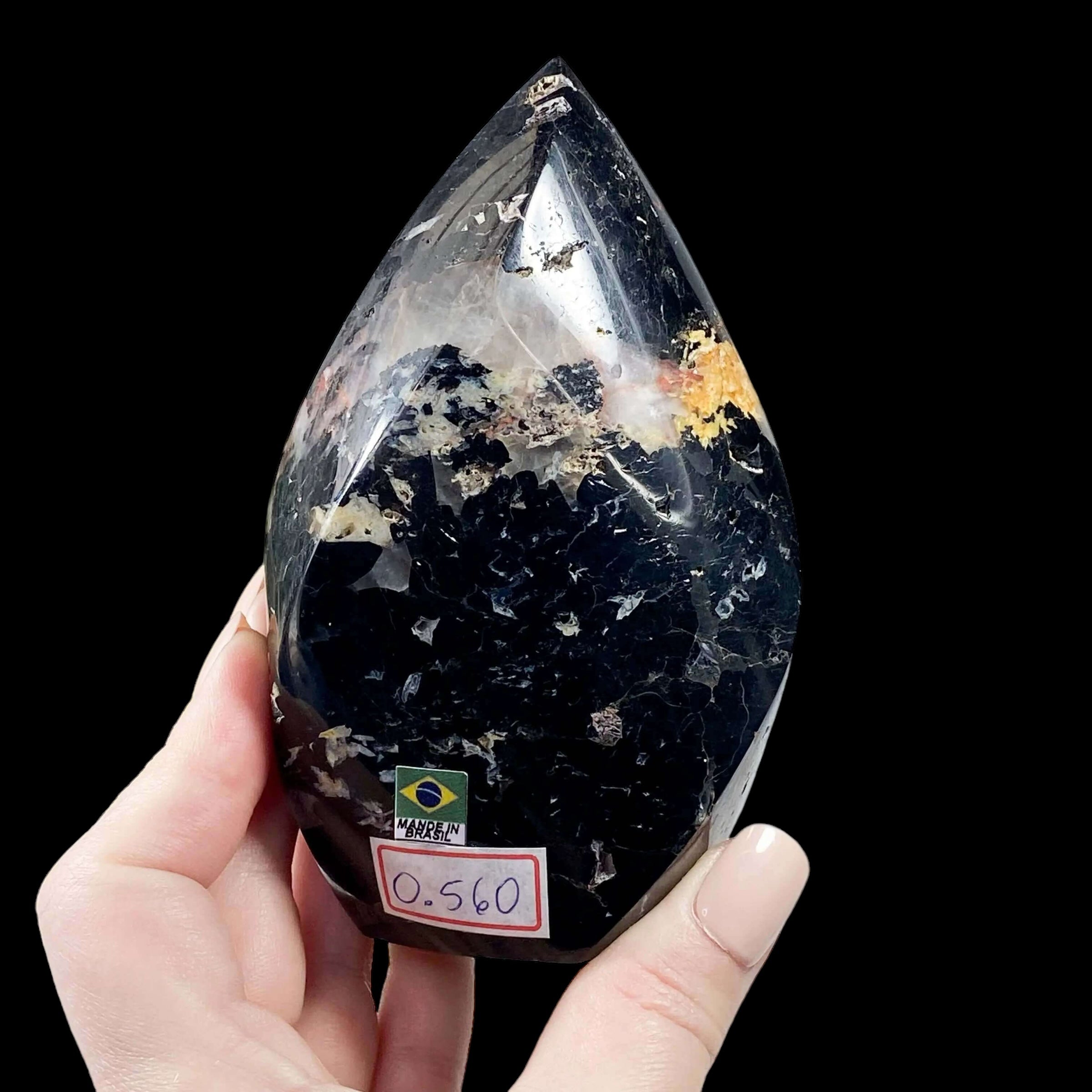 Black Tourmaline Flame | Stock B - Mooncat Crystals